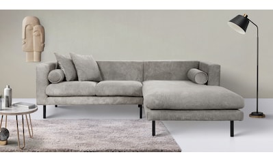 Ecksofa »Lillibeth L-Form«, Zierkissen als Wendekissen, in Samtoptik oder Cord