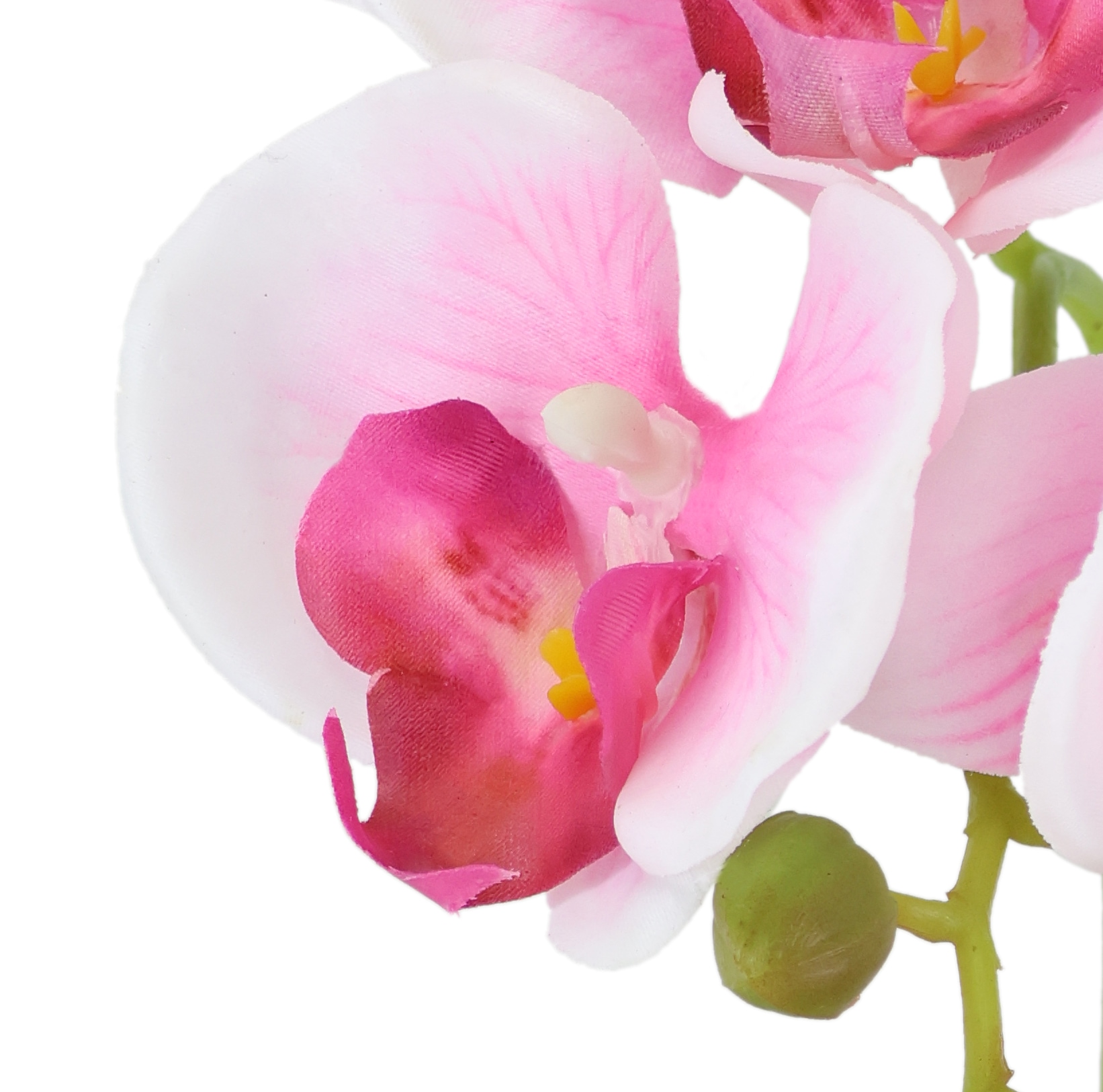 I.GE.A. Kunstorchidee »Orchidee im Topf 2er Set«, Künstliche Phalaenopsis 30cm Real Touch Blume Kunstblume Seidenblume