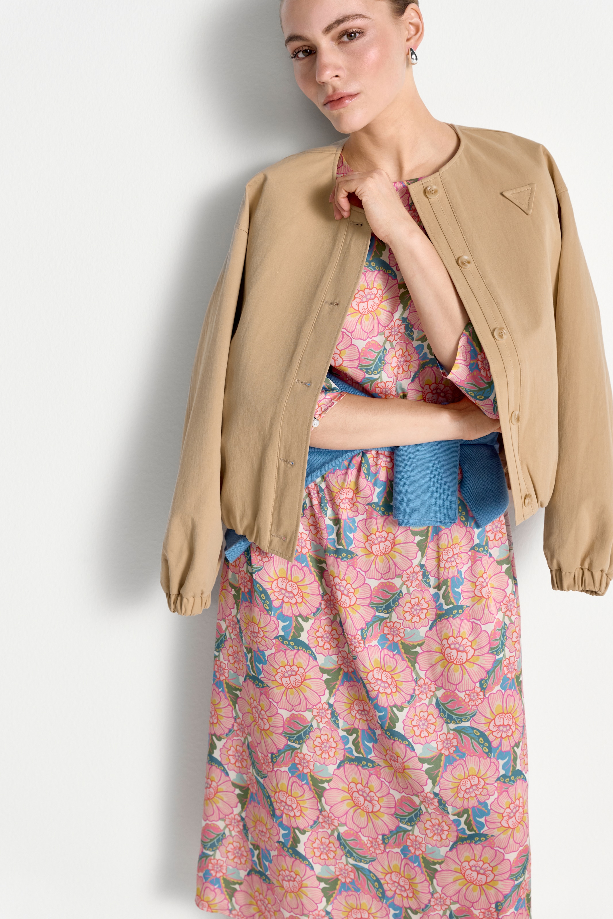 RICHROYAL Midikleid Ohne Tasche im Liberty-Blumenmuster