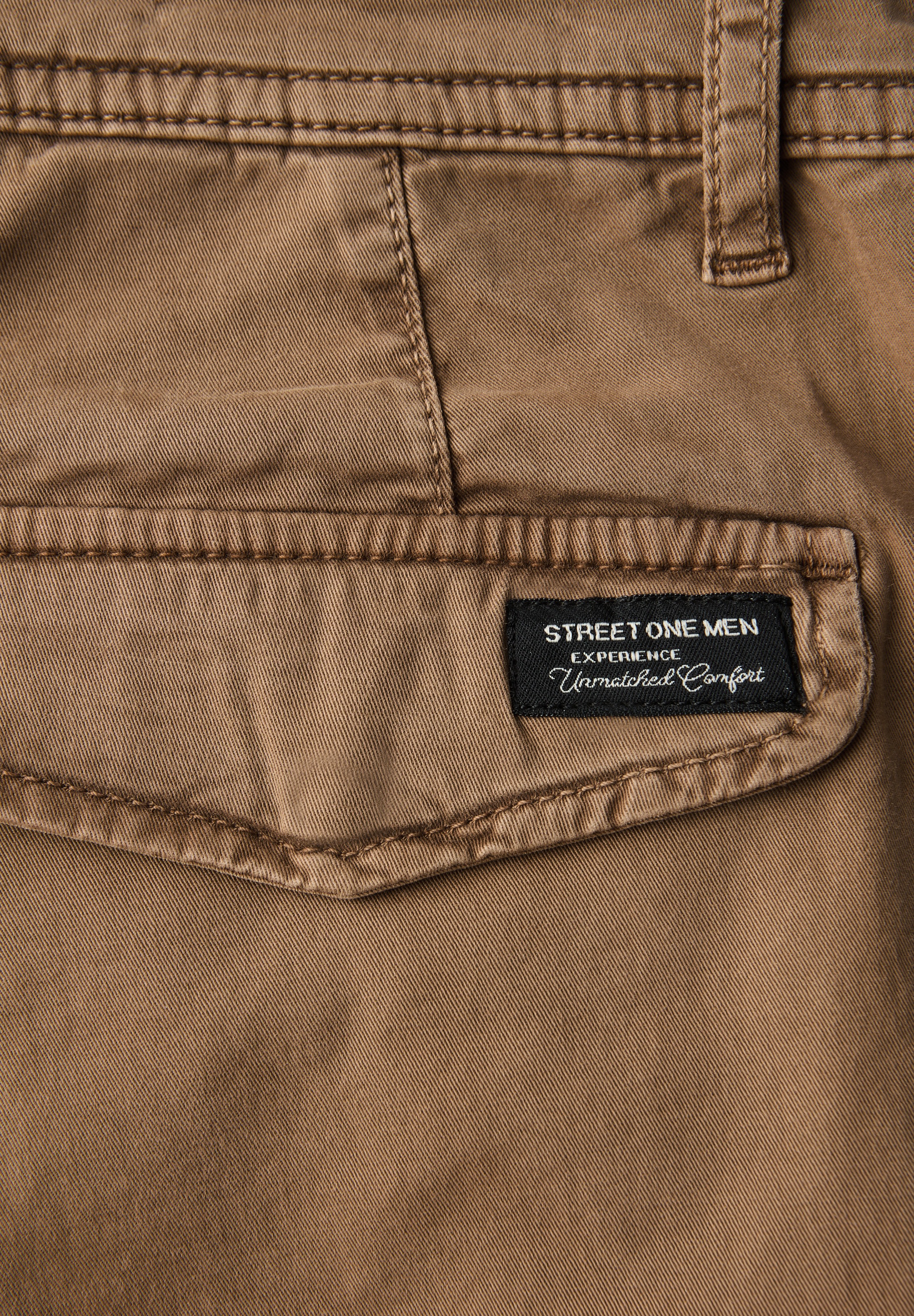 STREET ONE MEN Cargohose, aus Baumwolle mit Stretchanteil