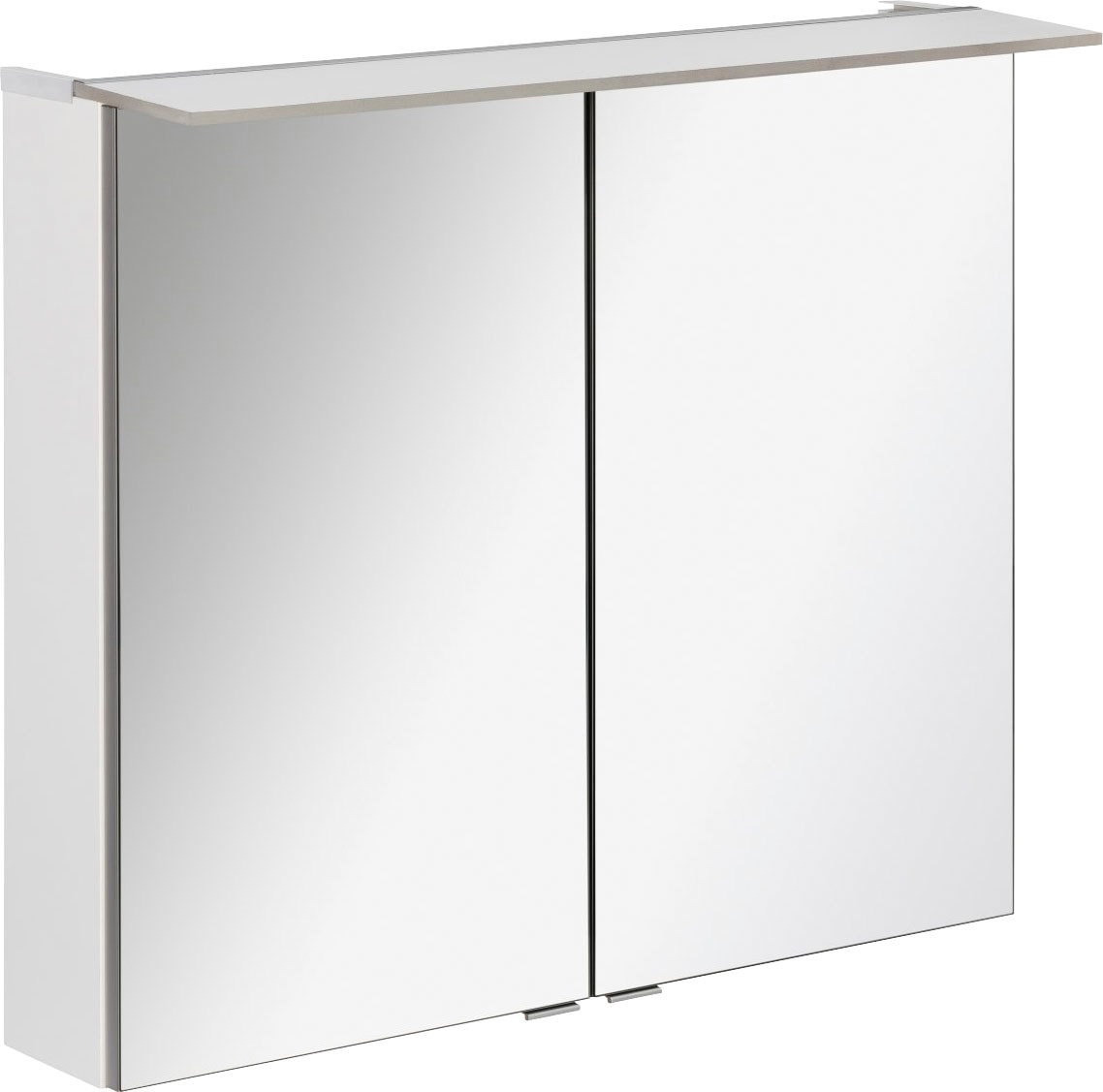 Spiegelschrank »PE 80 - weiß«, Badmöbel Breite 80 cm, mit 2 Türen doppelseitig...