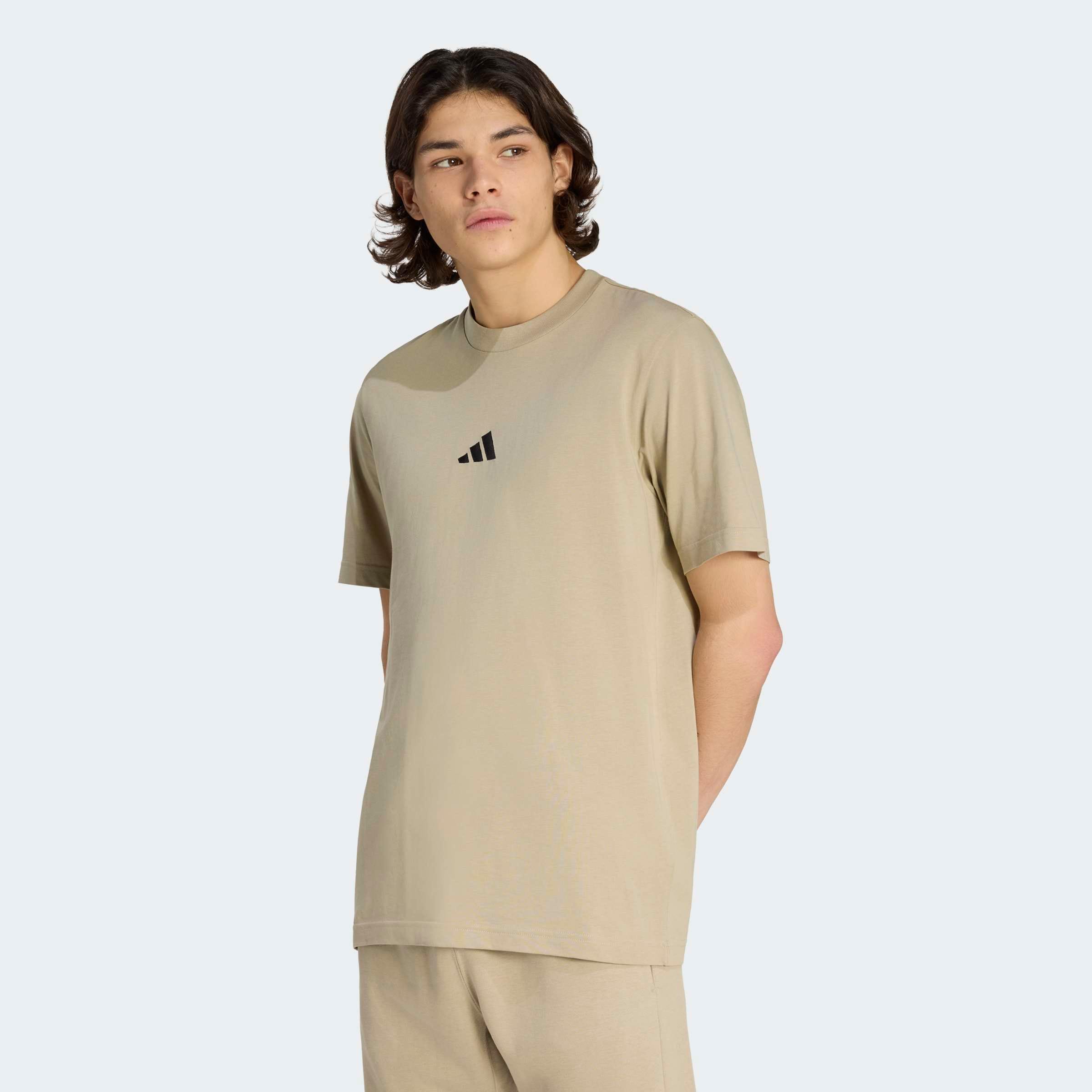 adidas Sportswear T-Shirt »ESSENTIALS SMALL LOGO SINGLE JERSEY« sportliches Kurzarmshirt, mit Rundhalsausschnitt, normale Länge