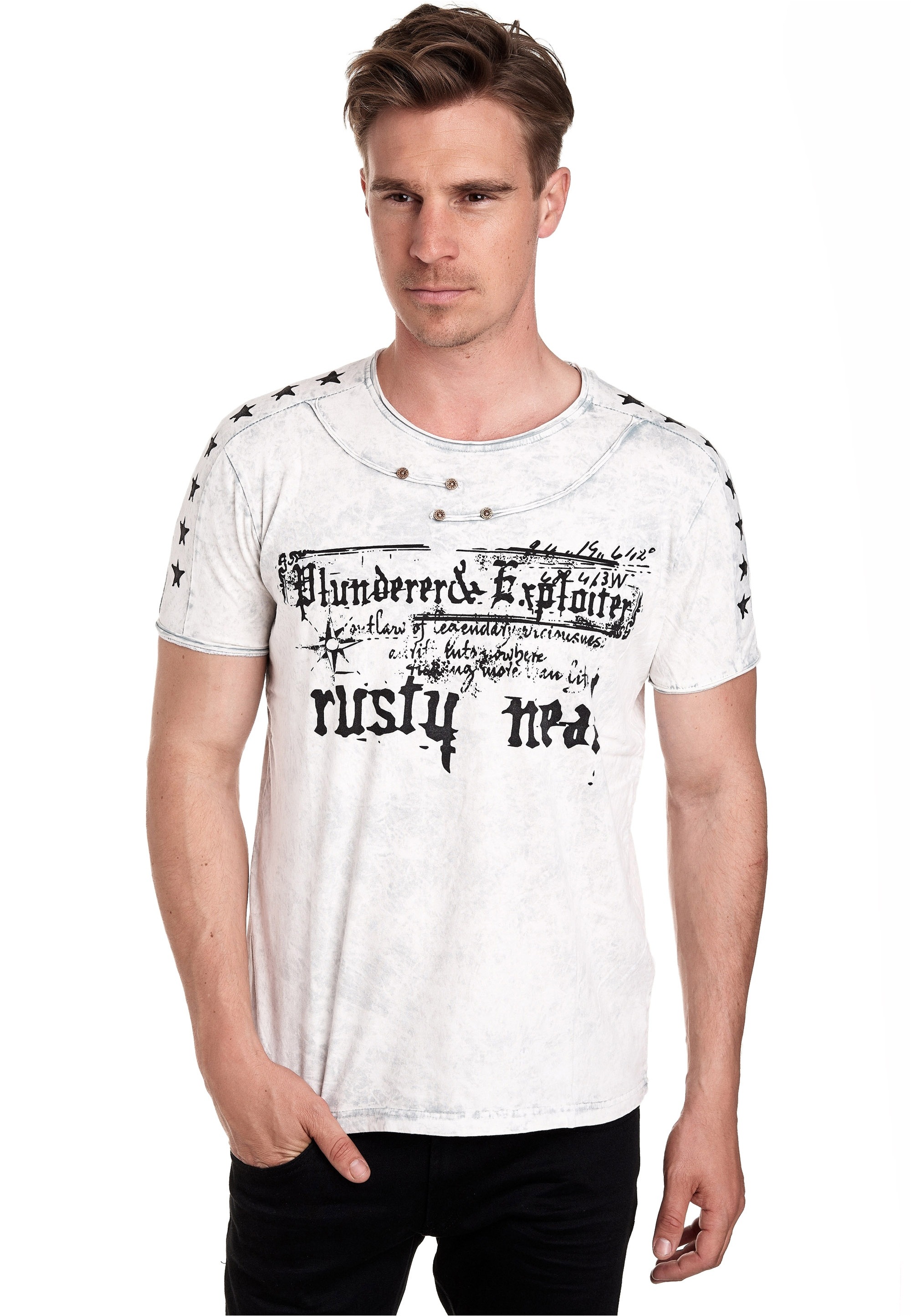 Rusty Neal T-Shirt in melierter Optik