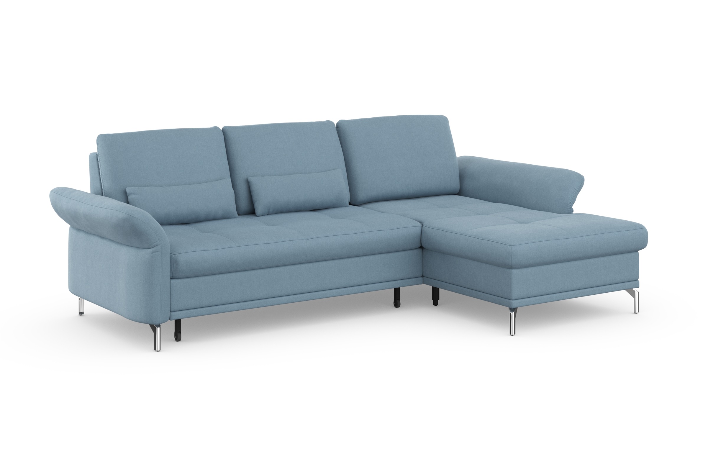 Home Affaire Palm Beach L-Shape Corner Sofa Light Blue 2