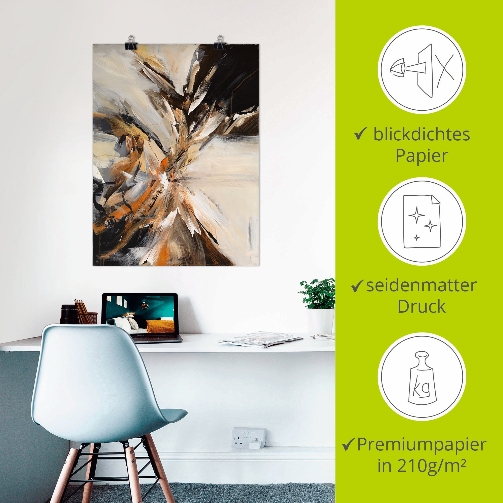 Artland Wandbild »Abstrakt IV« Gegenstandslos 1 Stk. tlg. als Leinwandbild, Poster in verschied. Größen