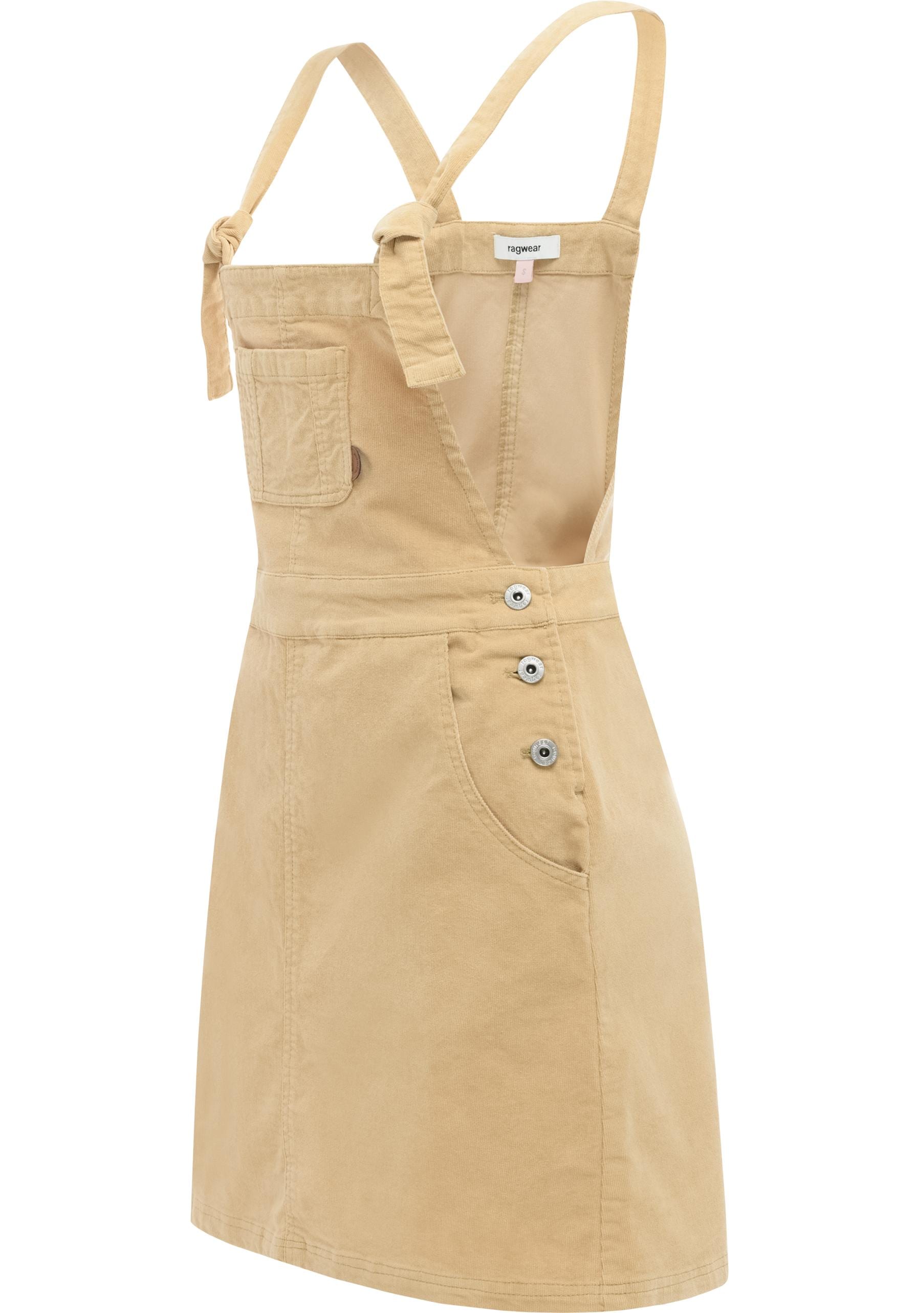 Ragwear Cordkleid »Zekke Cordy« Brusttasche | Eingrifftaschen Damen Latzkleid aus Babycord-Material