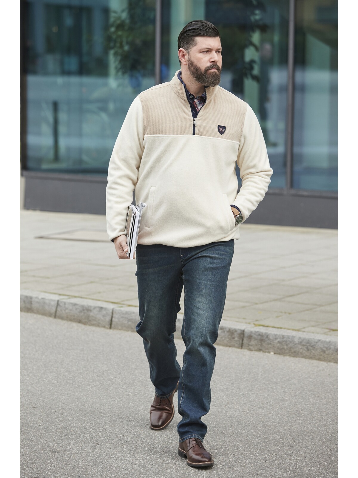 Charles Colby Fleecepullover »Fleece-Sweatshirt DUKE DILLEN«
