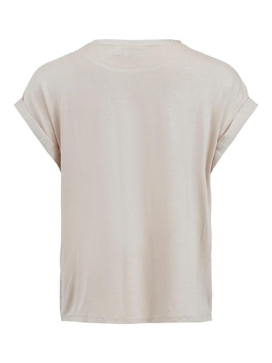 Vila Kurzarmshirt »VIELLETTE S/S SATIN TOP - NOOS«, Satin Optik