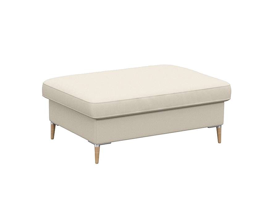 FLEXLUX Pouf »Fiore«, Kaltschaum, Füße Alu+ Eiche