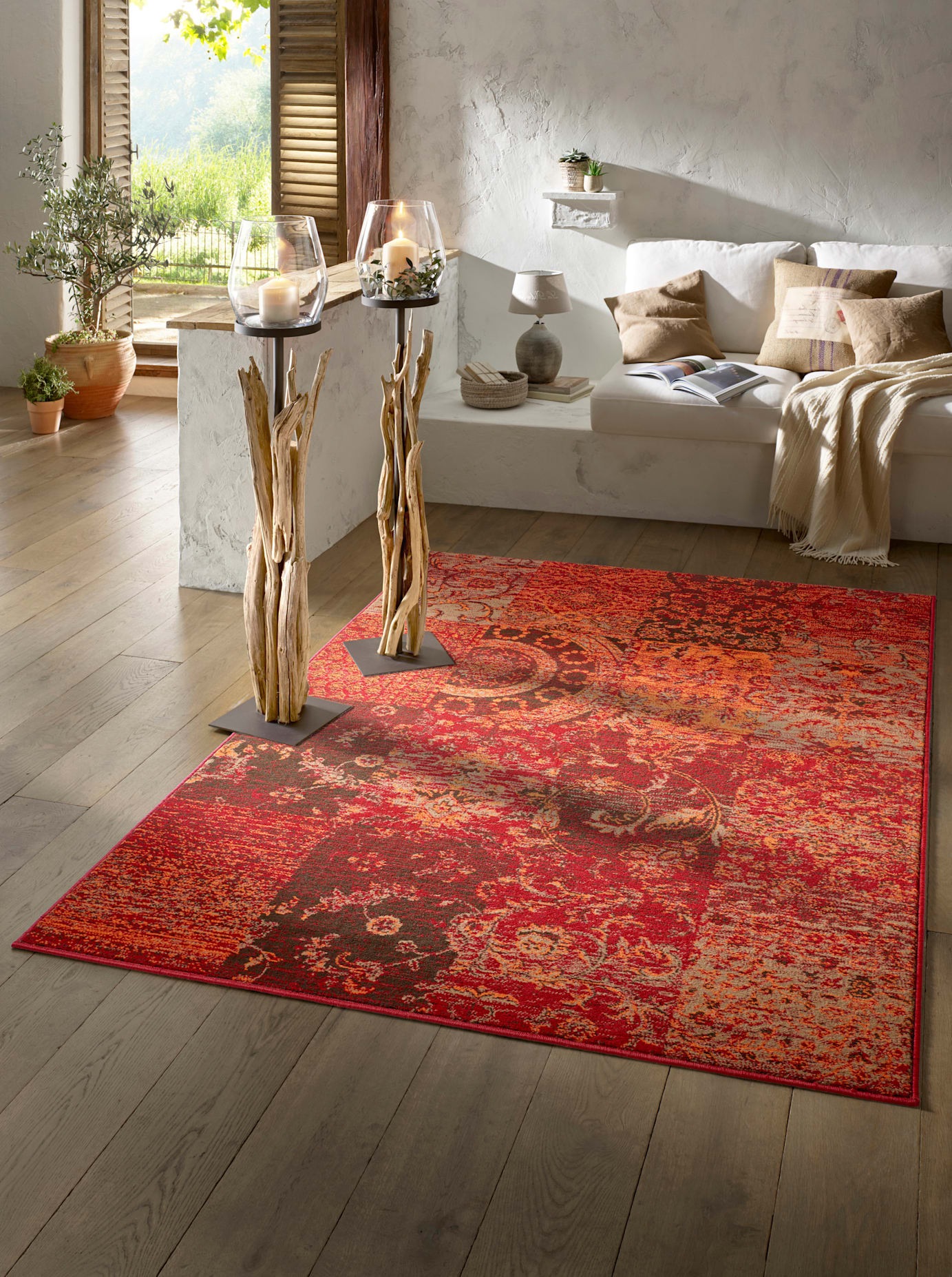 Teppich HEINE HOME Gr. 3, orange (terra), B:120cm H:7mm L:170cm, Kunstfaser, Polypropylen, Teppiche, Teppich 2