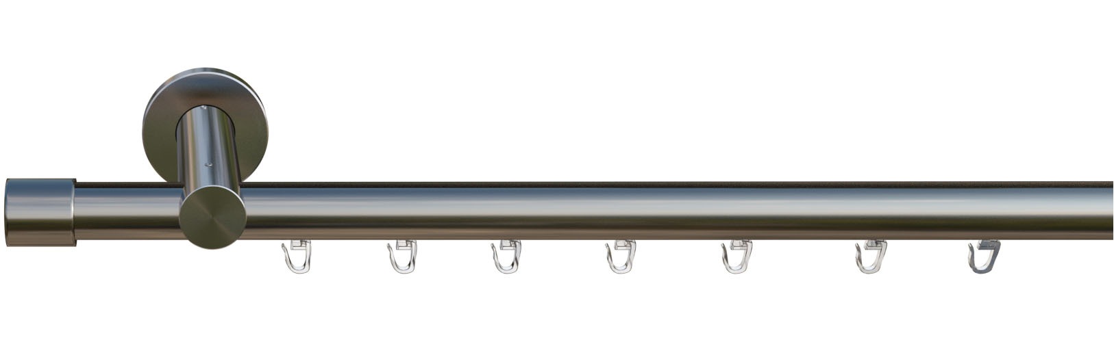 Thumbnail - indeko Gardinenstange "Consul" Ø 16 mm 1 läufig-läufig Wunschmaßlänge Innenlauf Komplett-Set inkl. Gleitern und Montagem...