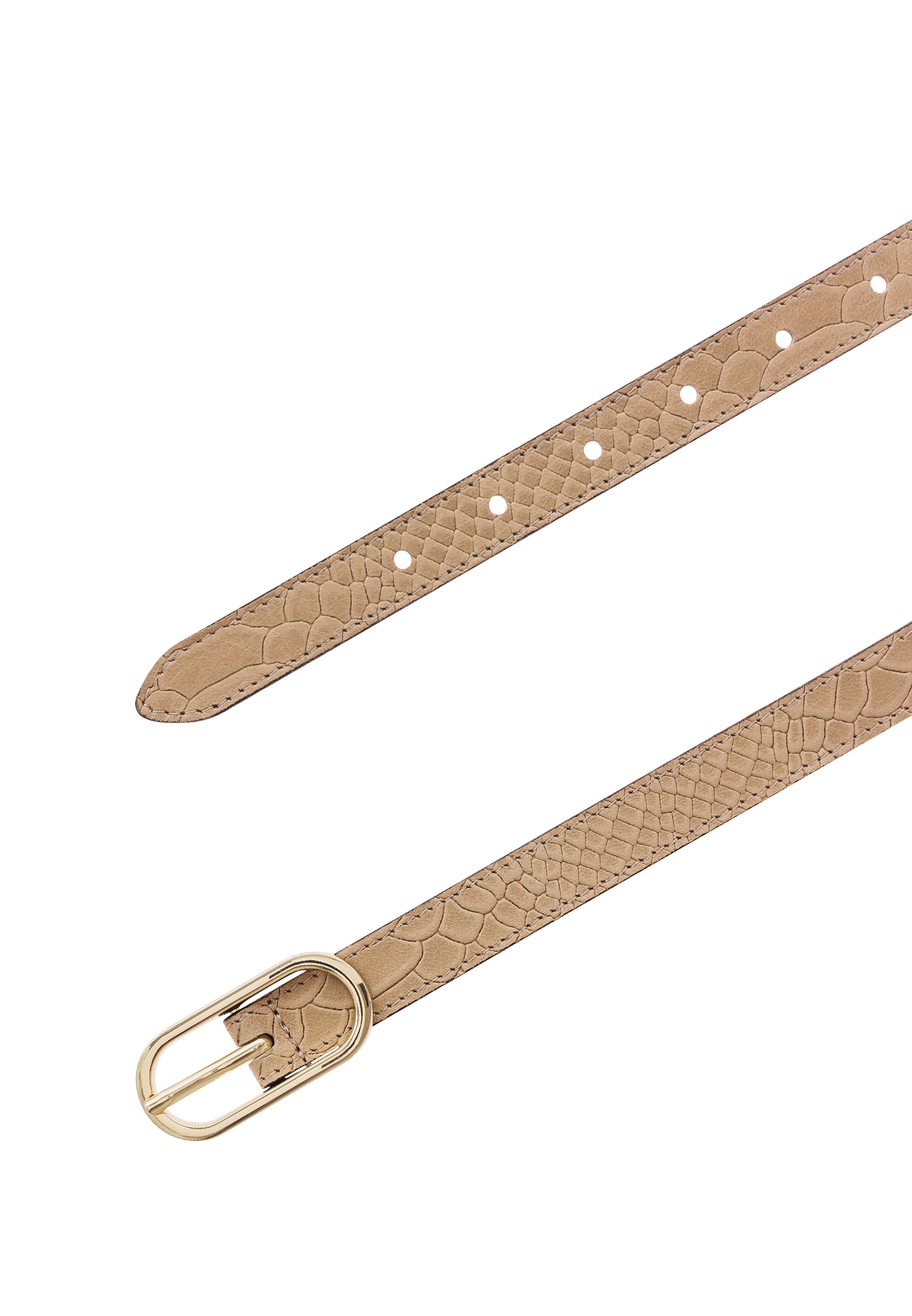 Tamaris Ledergürtel 2 cm breit, Doppelschließe, gemustert