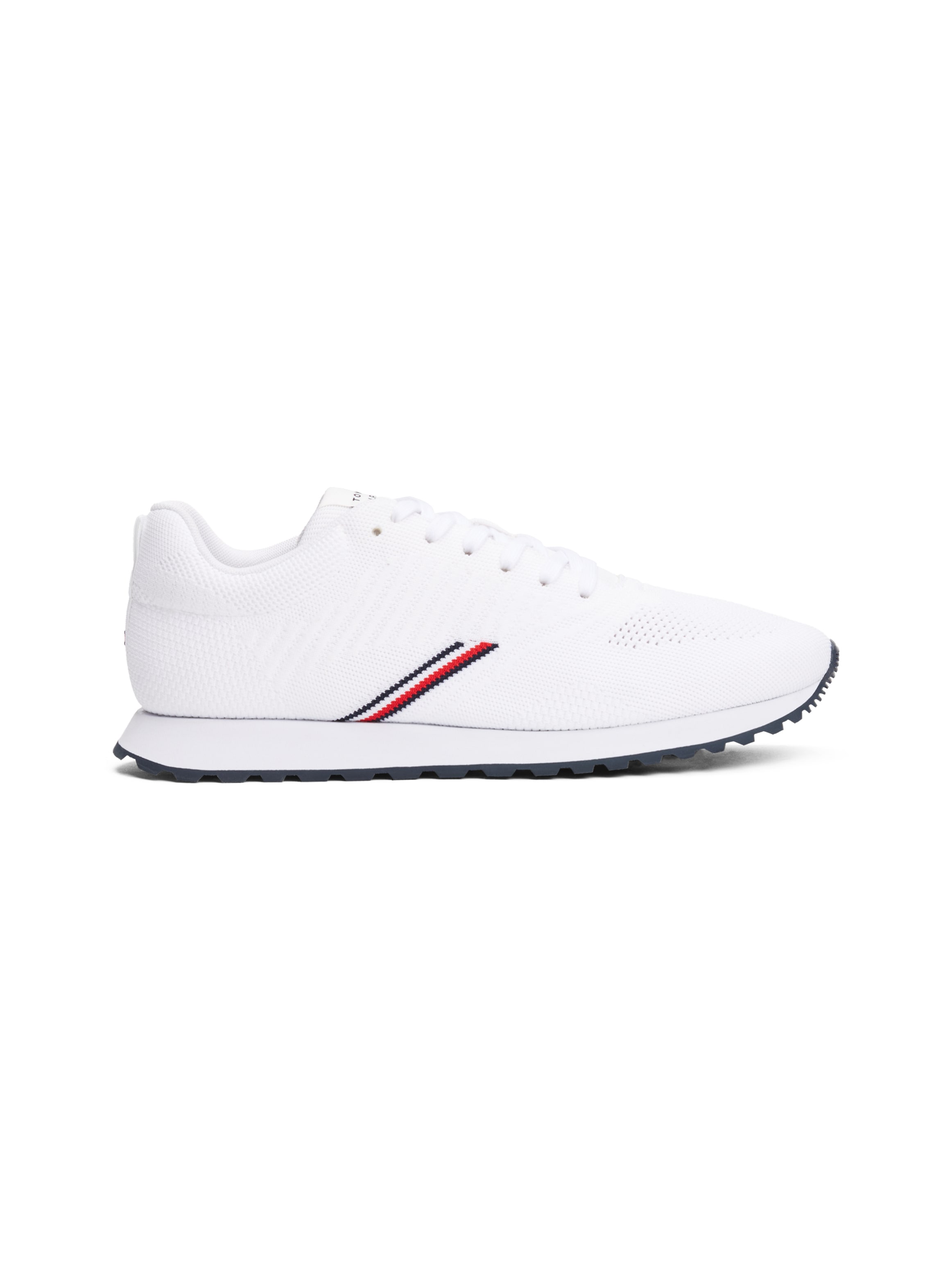 Tommy Hilfiger Sneaker »NEW RUNNER EVA CORPO KNIT«, Freizeitschuh, Halbschuh, Schnürschuh mit Streifen in Tommy Farben