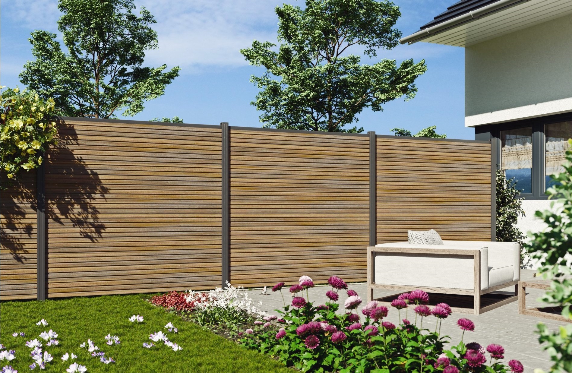 Tetzner & Jentzsch Sichtschutzelement "WARREN 8" pflegeleicht, coextrudiert günstig online kaufen