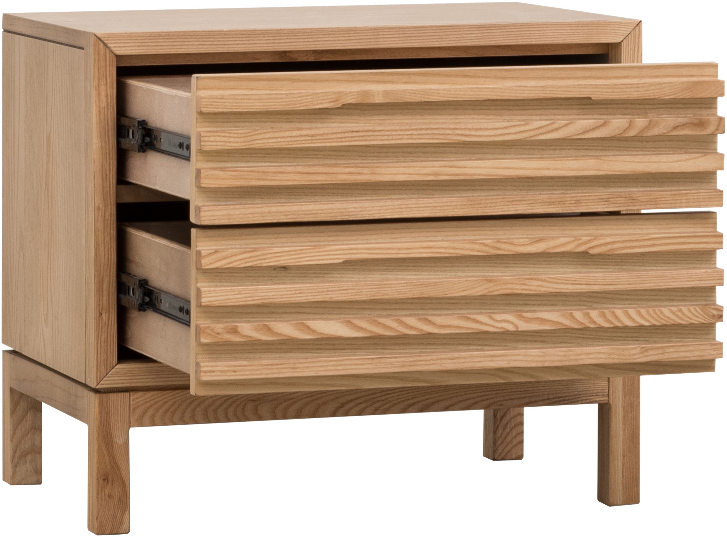 andas Nachttisch »Tanner Nachttisch aus Eschenholz mit zwei Schubladen« 1 Stk. tlg.