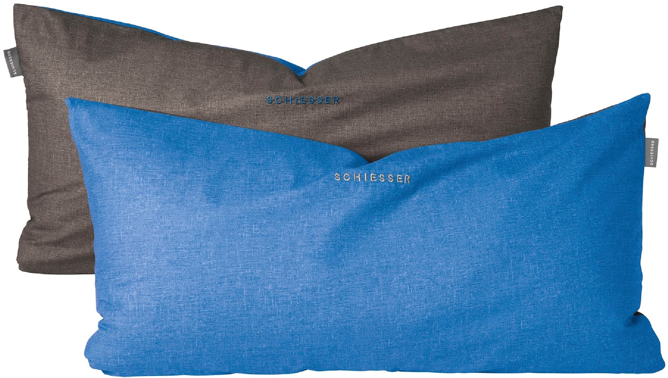 Schiesser Kissenhüllen "Doubleface aus weicher Baumwolle mit edlem Melangee günstig online kaufen