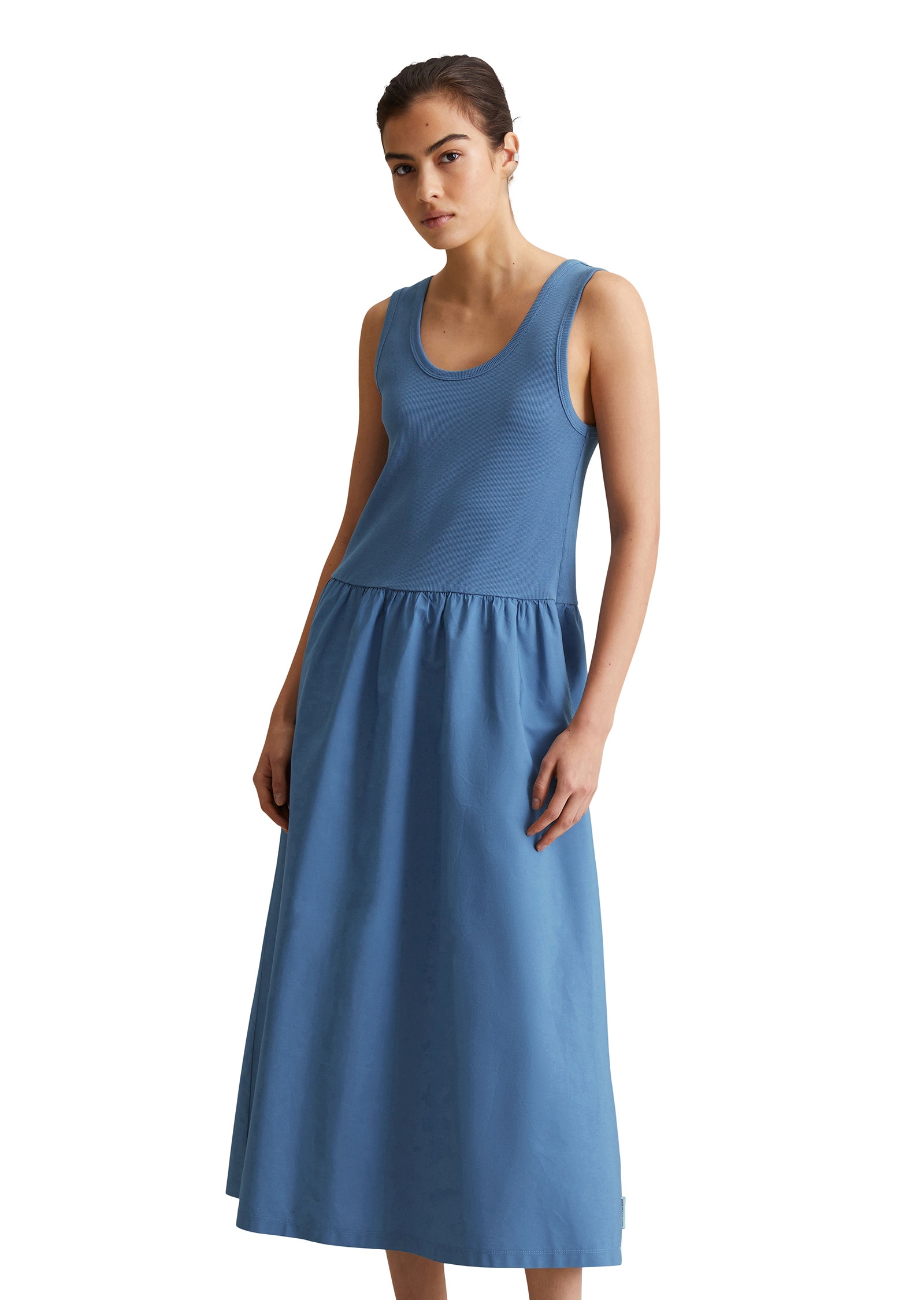 Marc OPolo DENIM Jerseykleid "mit Baumwoll-Popelinerock" günstig online kaufen