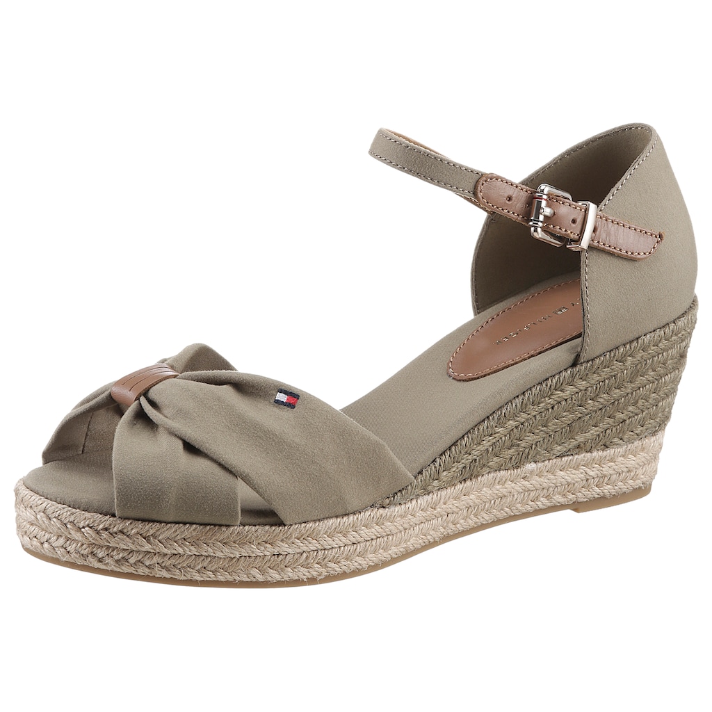 Tommy Hilfiger Keilsandalette »BASIC OPEN TOE MID WEDGE«