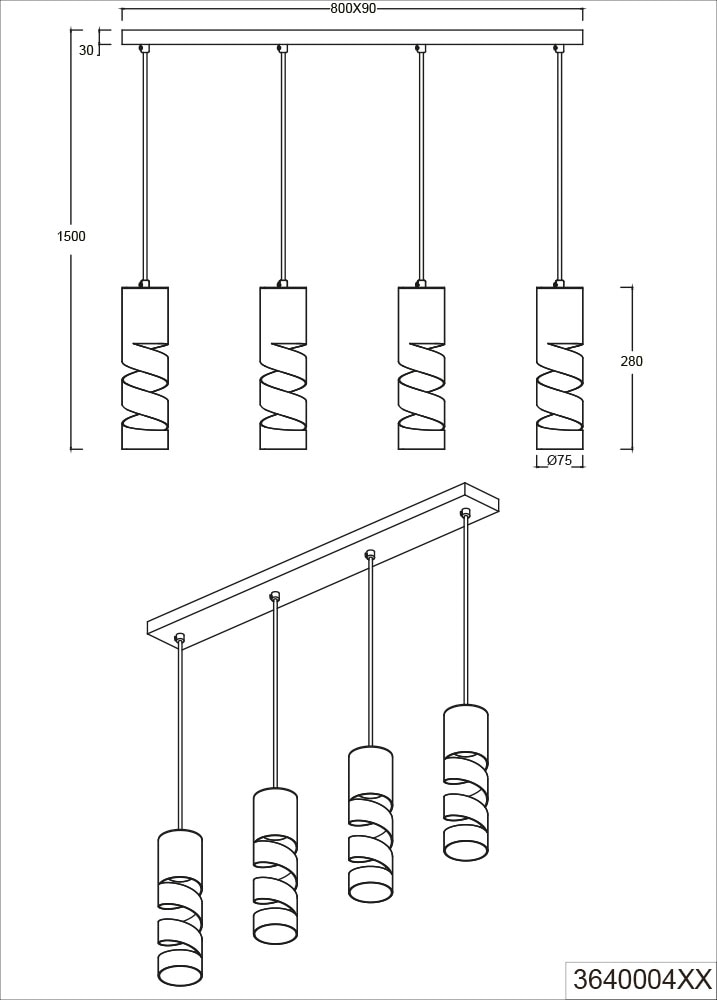 TRIO Leuchten Pendelleuchte »STREAM, Hängelampe mit Metallschirm, exkl GU10 max 10W« GU10 1 Stk. warmweiß - kaltweiß Höhe einstellbar max 150 cm, Moderne Hängeleuchte Wohnzimmer Büro
