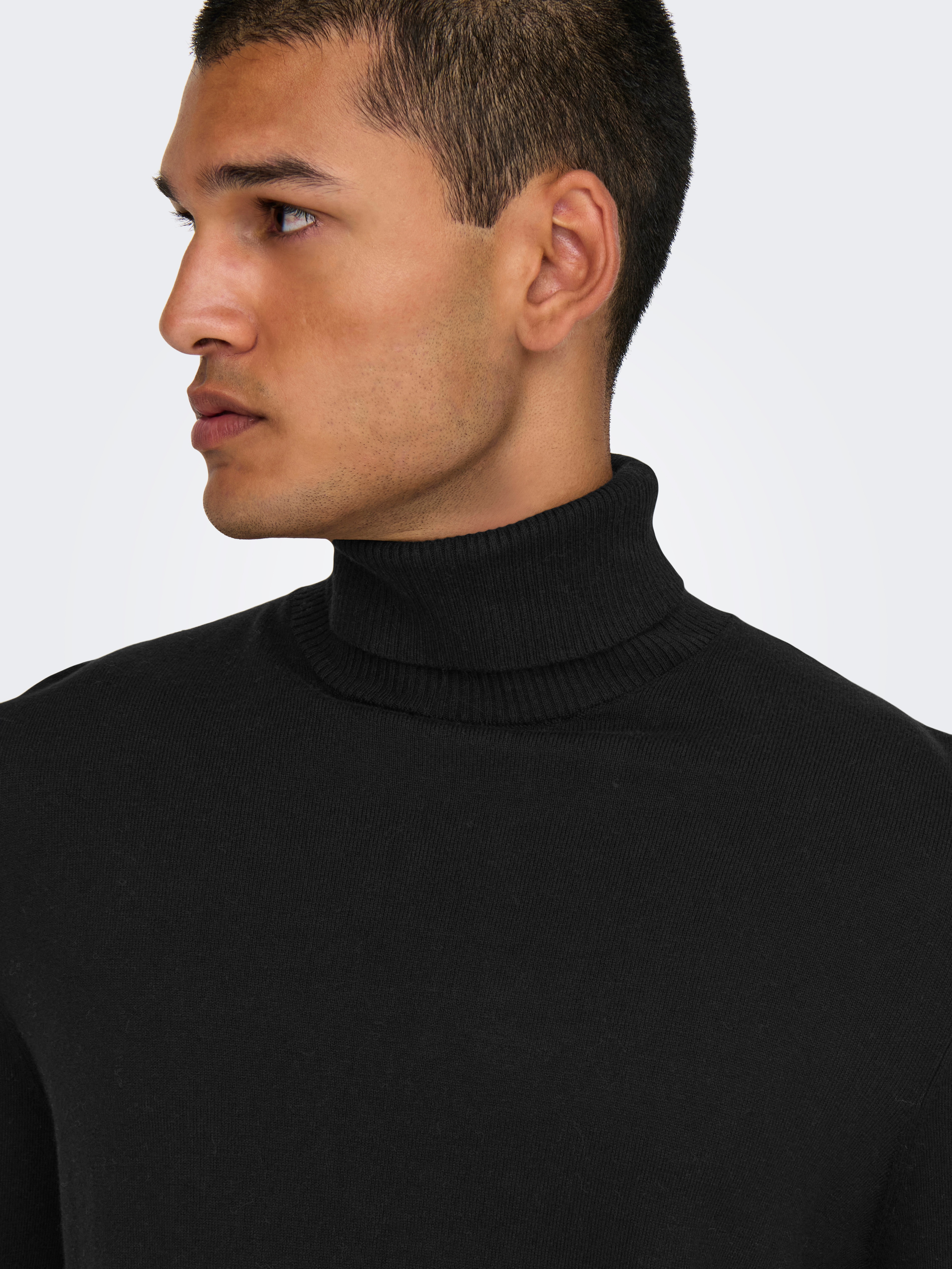 Thumbnail - ONLY & SONS Stehkragenpullover "ONSLOUI REG 12 MEL ROLL KNIT NOOS"