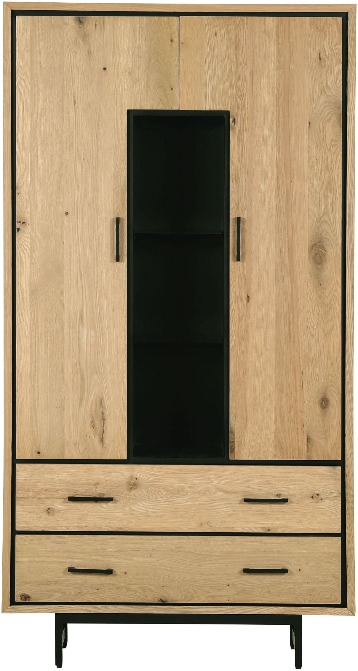 Gutmann Factory Vitrine, mit 2 Schubkasten und 2 Türen, Breite/Höhe 100/190 cm