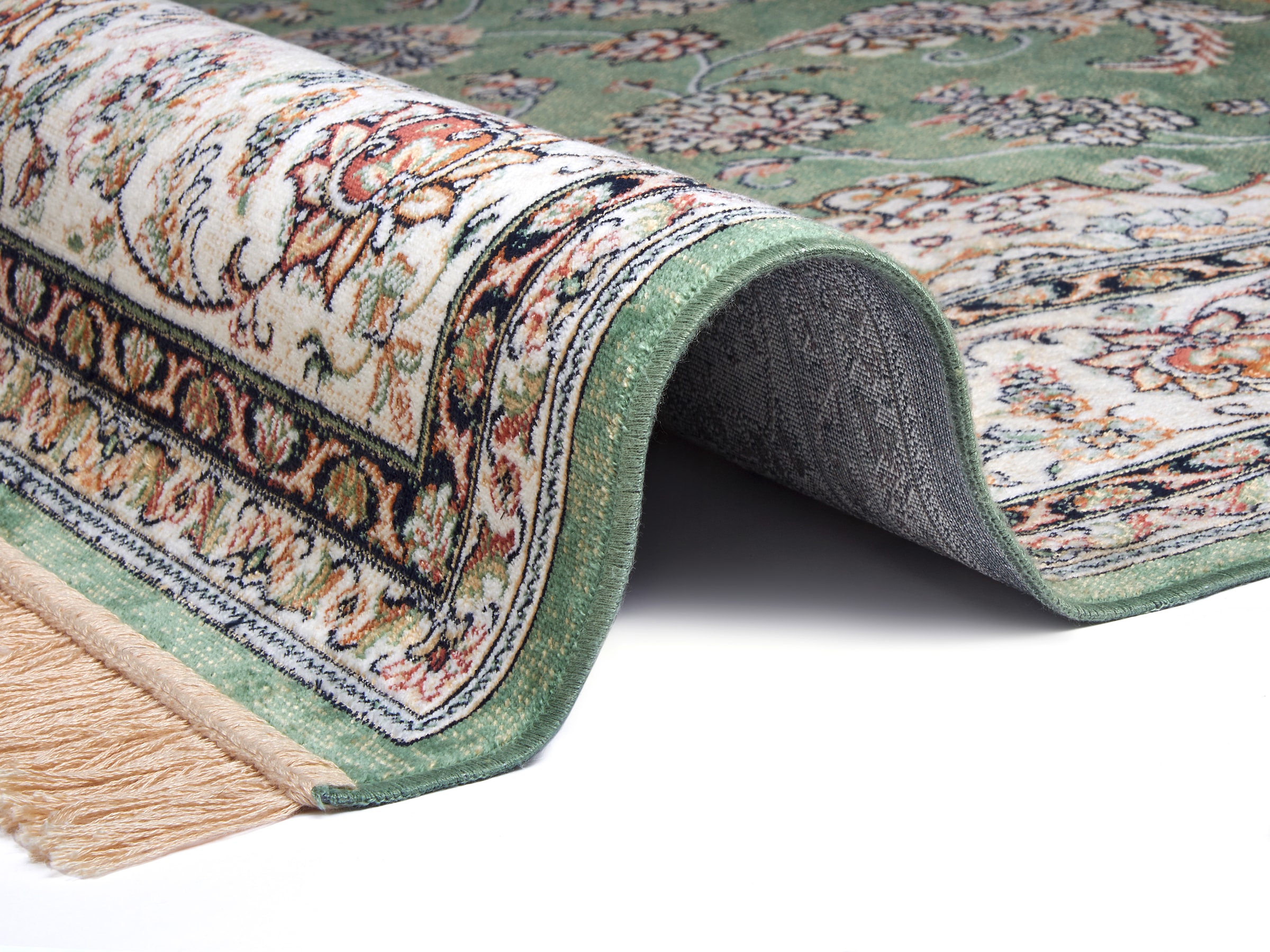 freundin Home Collection Teppich »Almas«, rechteckig, Orient-Design, Vintage-Look, Fransen, pflegeleicht, strapazierfähig