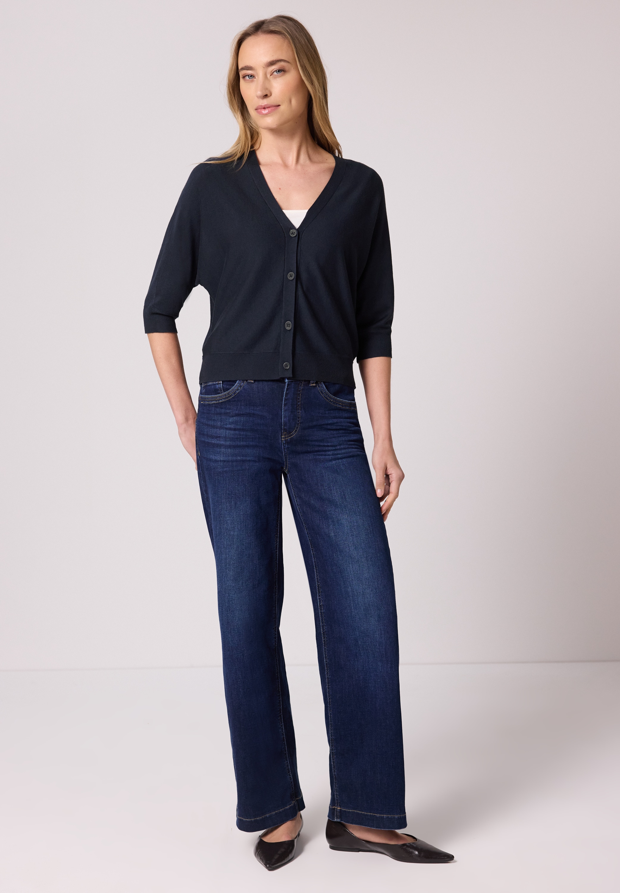 STREET ONE Strickjacke mit V-Ausschnitt