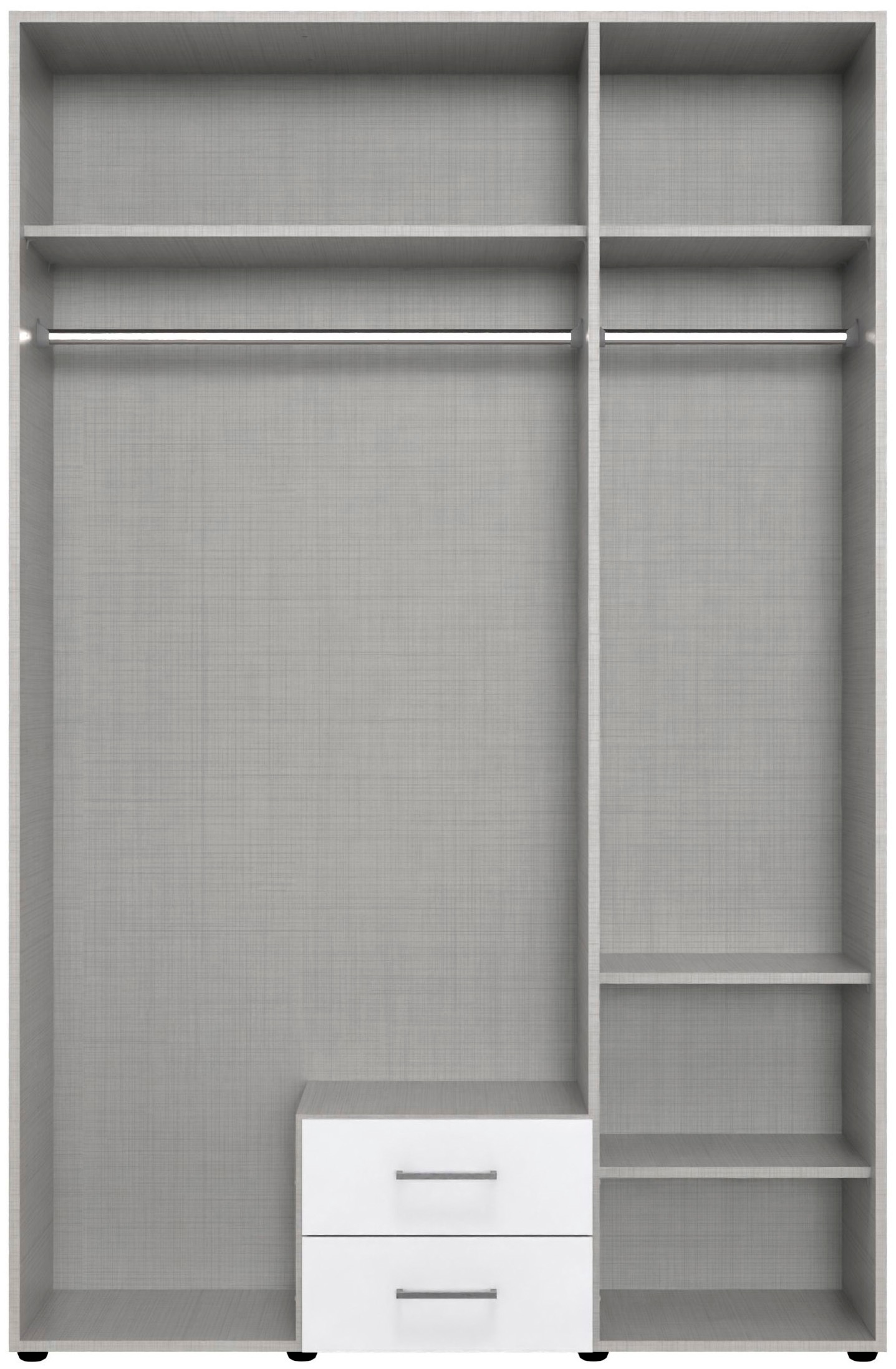 Thumbnail - Wimex Drehtürenschrank "Mugano" mit langen oder kurzen Griffen aus Metall, wahlweise mit oder ohne Spiegel, mit Schublad...