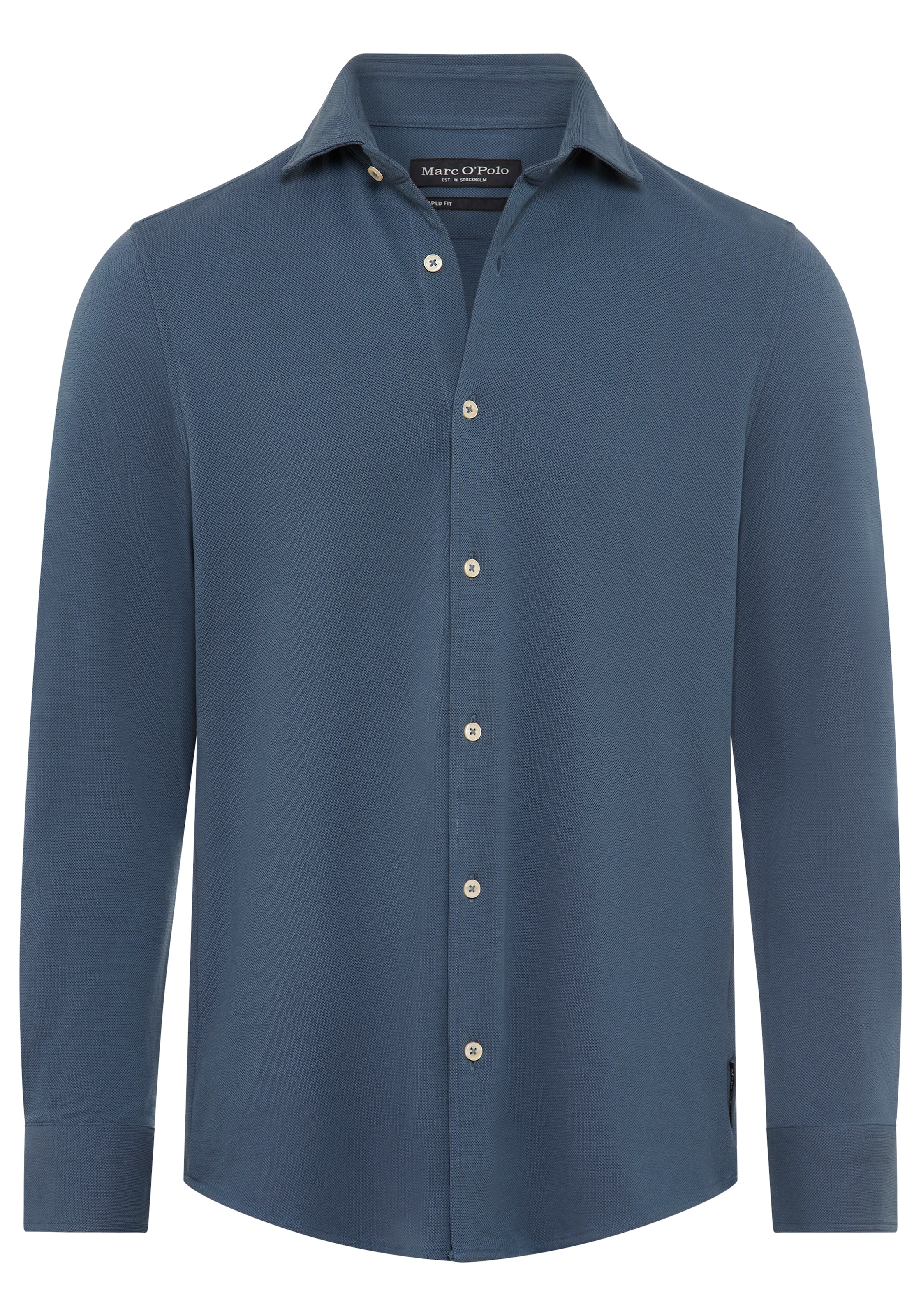 Marc OPolo Langarmhemd Shaped Fit, mit feiner Piqué-Struktur günstig online kaufen