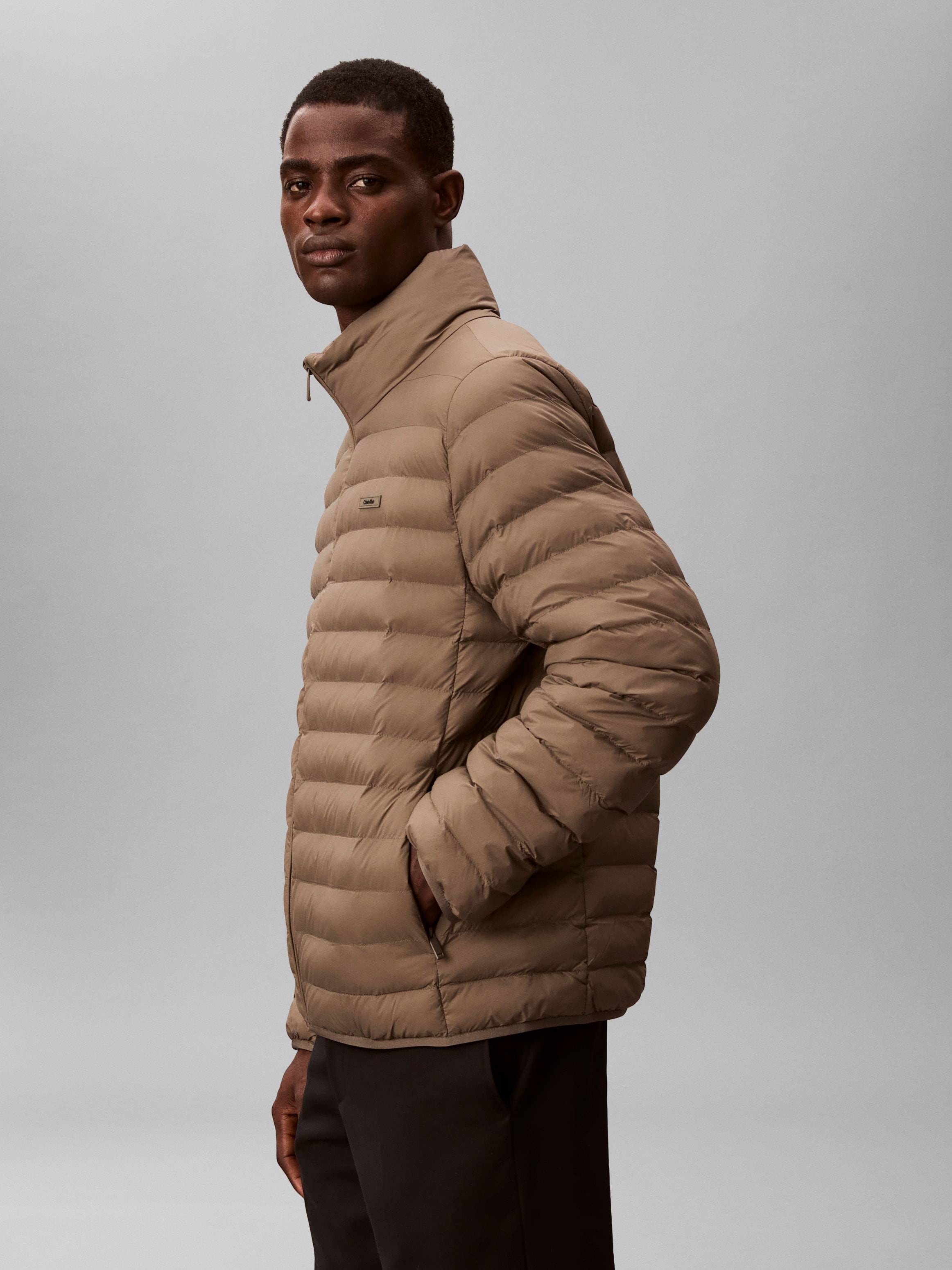 Calvin Klein Steppjacke "LS LT WT NYLN CHNNLD" ohne Kapuze Mit Rundhalsauss günstig online kaufen