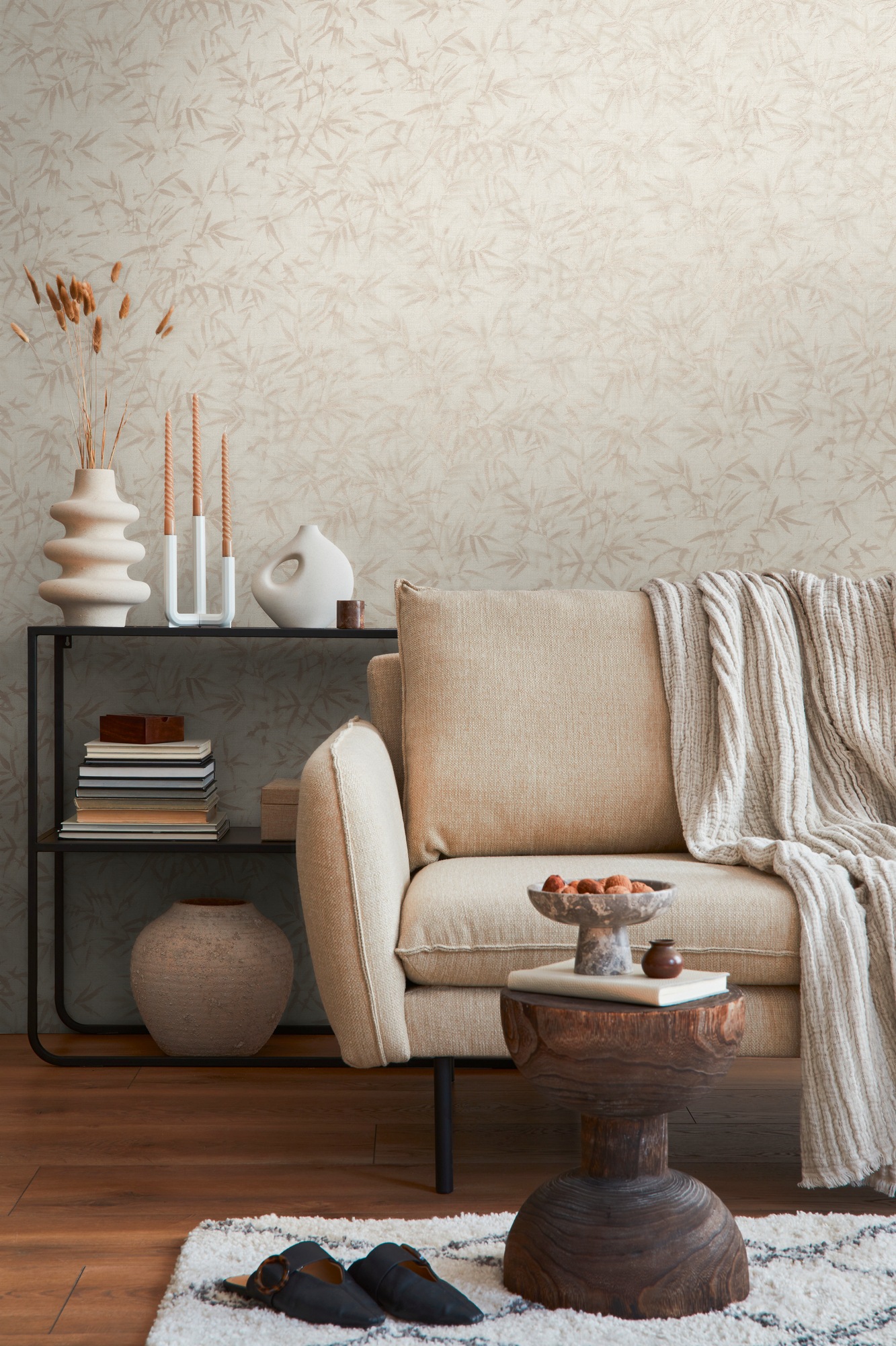 A.S. Création Vliestapete »Bambus-Tapete diverse Farben Blättermuster« botanisch strukturiert