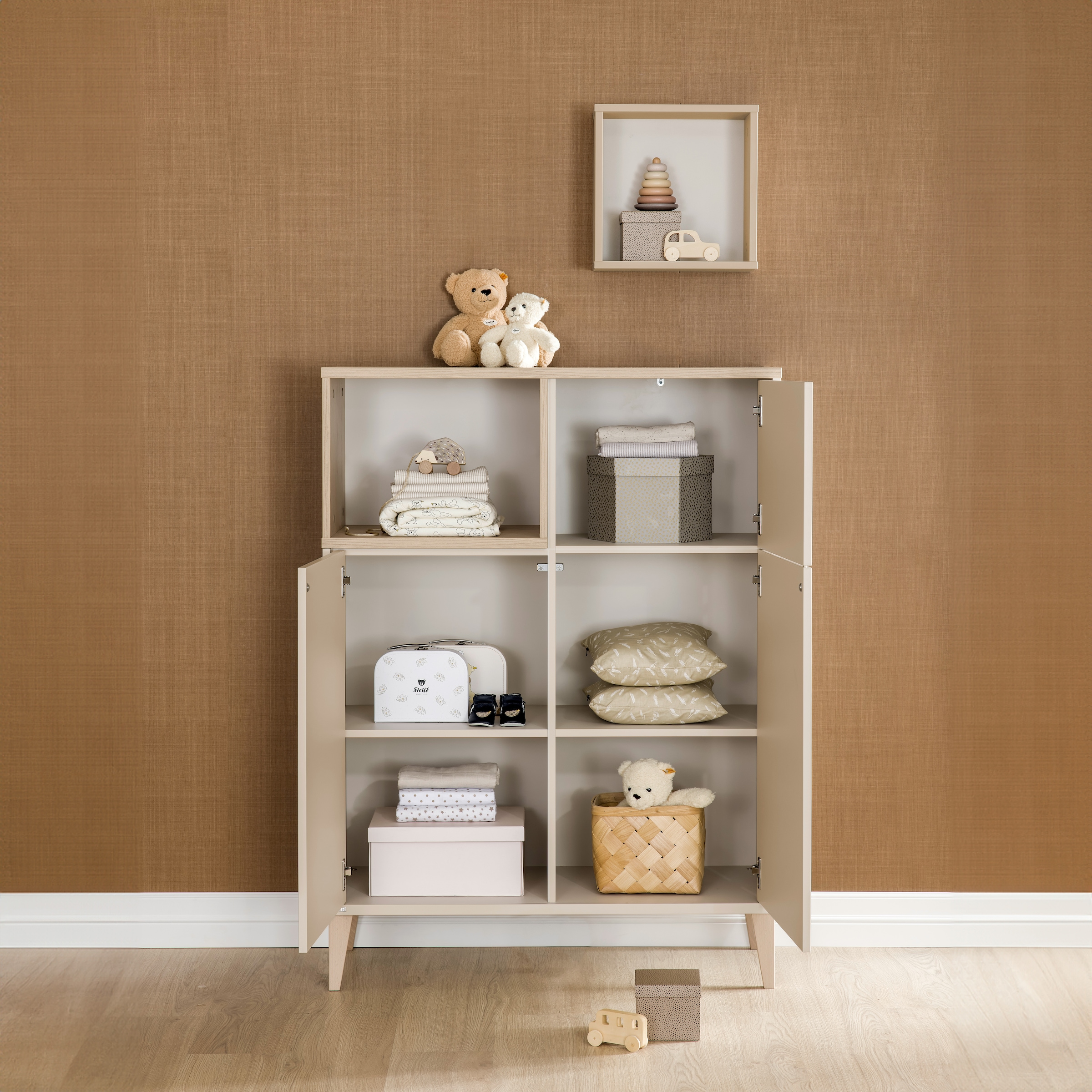PAIDI Highboard »MILA & BEN Steiff by PAIDI«, moderne grifflose Ausführung mit zwei Türen