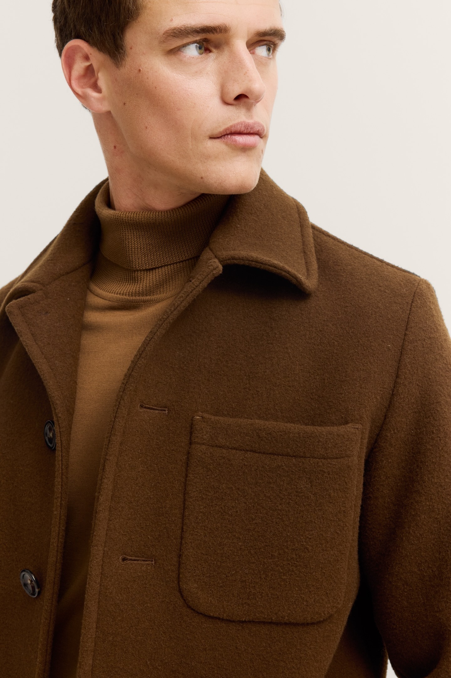 bugatti Hemdjacke »Regular Fit«, mit Umlegekragen & Knopfleiste