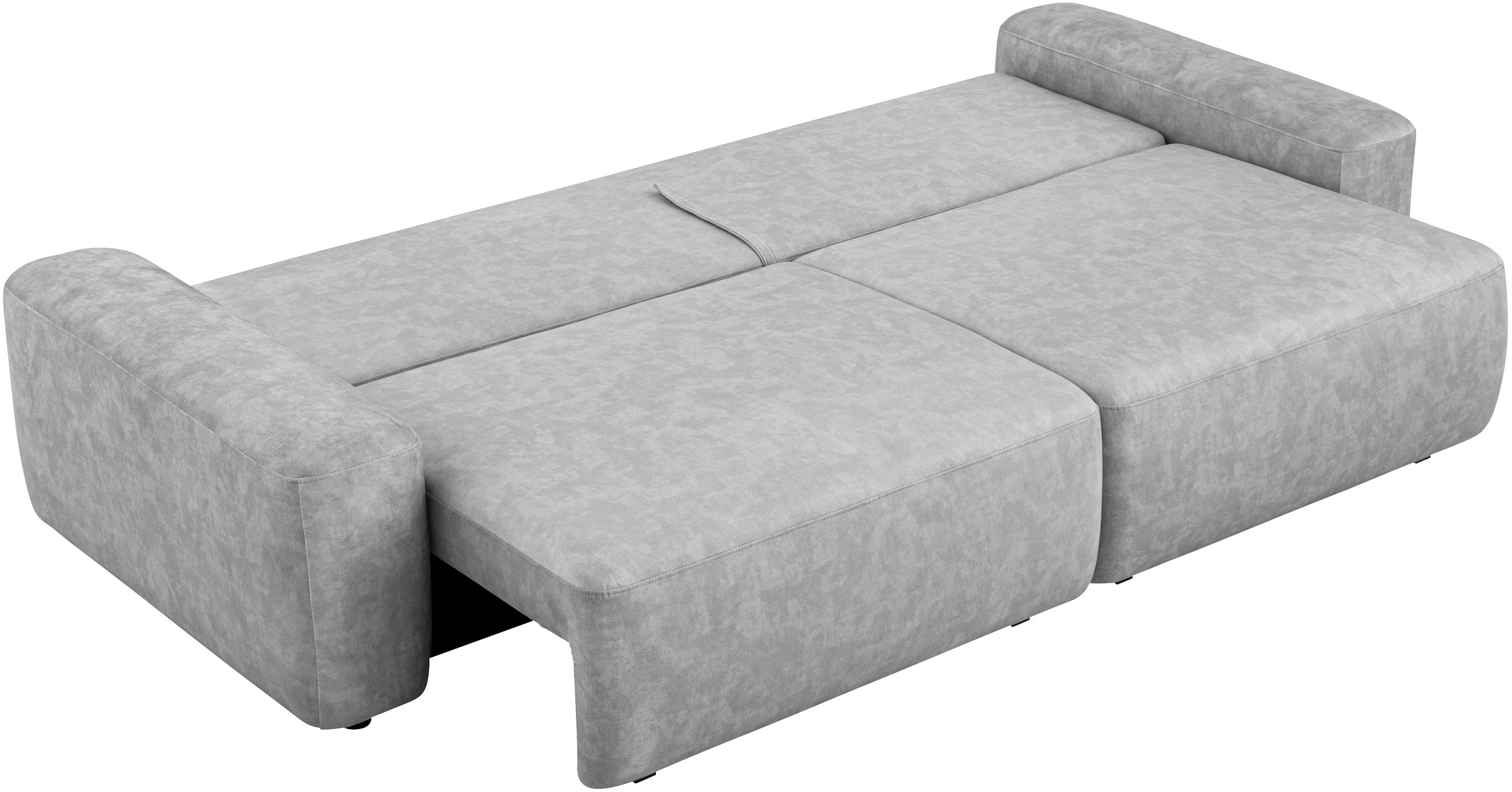 INOSIGN 3-Sitzer »TORGE (257cm), Sofa,Schlafsofa in Cord, Samtvelours, Struktur fein«, rundes Design, Schlaffunktion u. Bettkasten, Liegefläche: 135/200 cm
