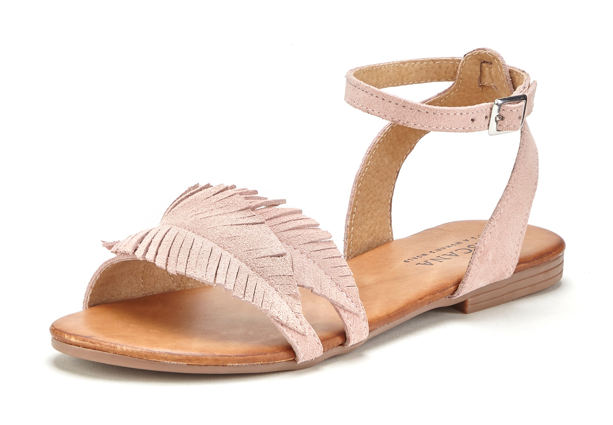 LASCANA Sandale "Sommerschuh", Sandalette, Sommerschuh aus Leder mit modisc günstig online kaufen