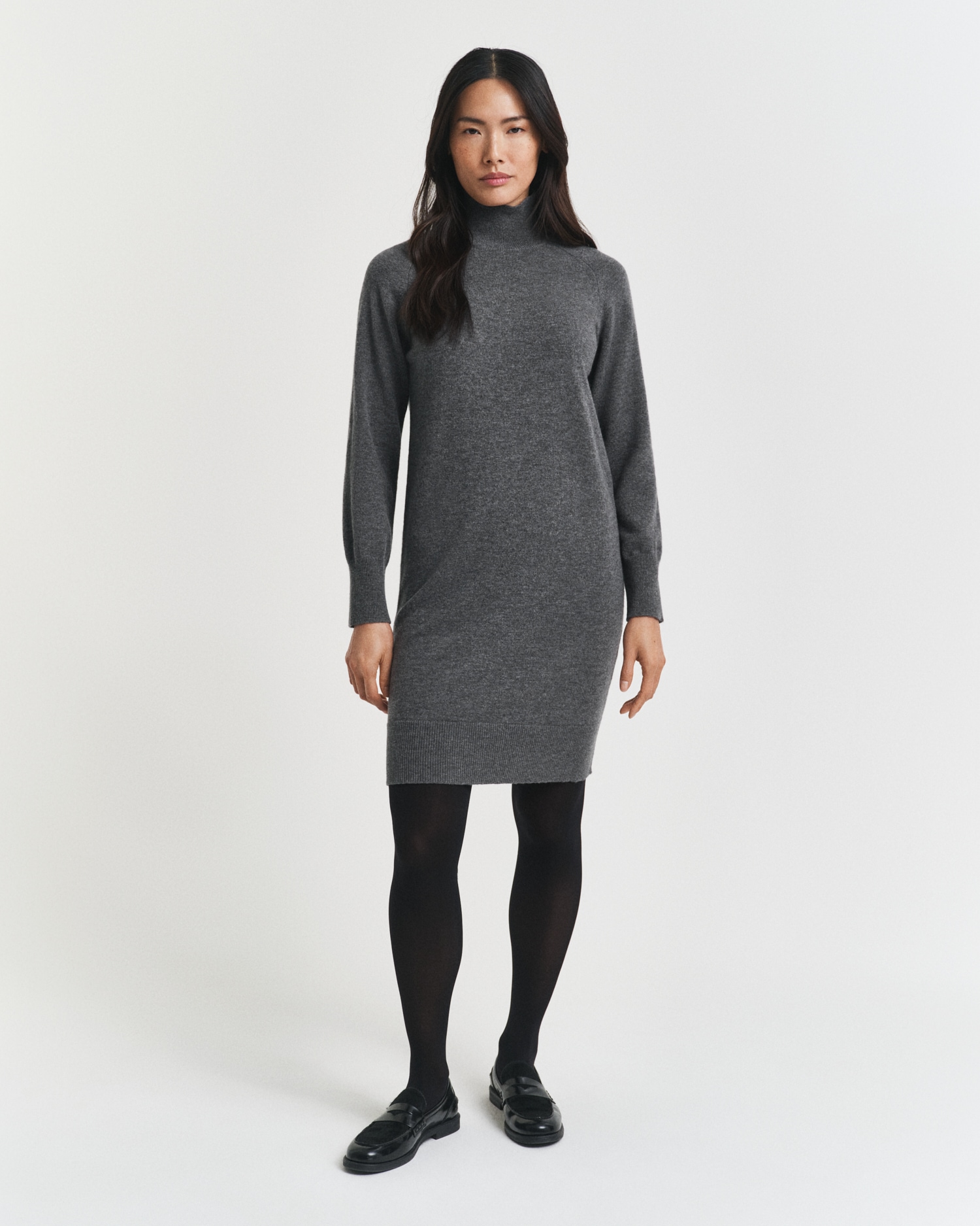 Gant Strickkleid "SUPERFINE LAMBSWOOL KNIT", Winterkleid, relaxed fit, Roll günstig online kaufen