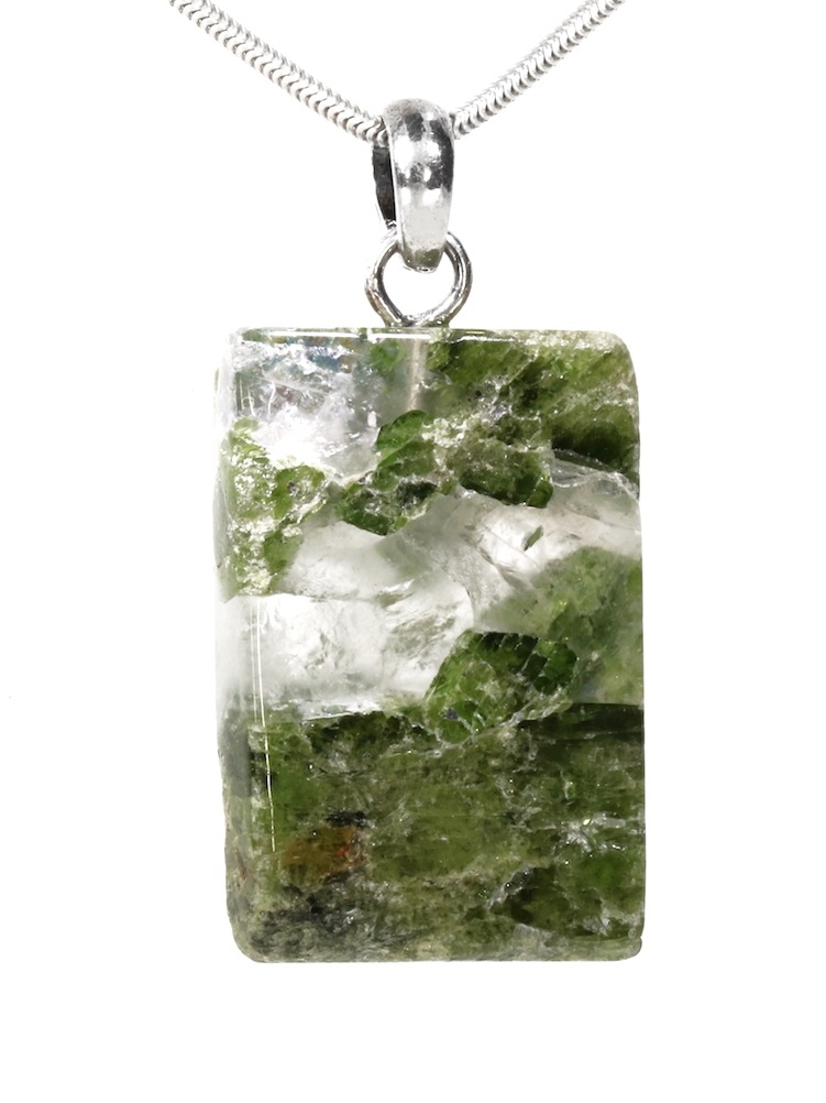 Adelia´s Kettenanhänger »Chromdiopsid Edelstein Anhänger«, Steinschmuck ist Naturschmuck