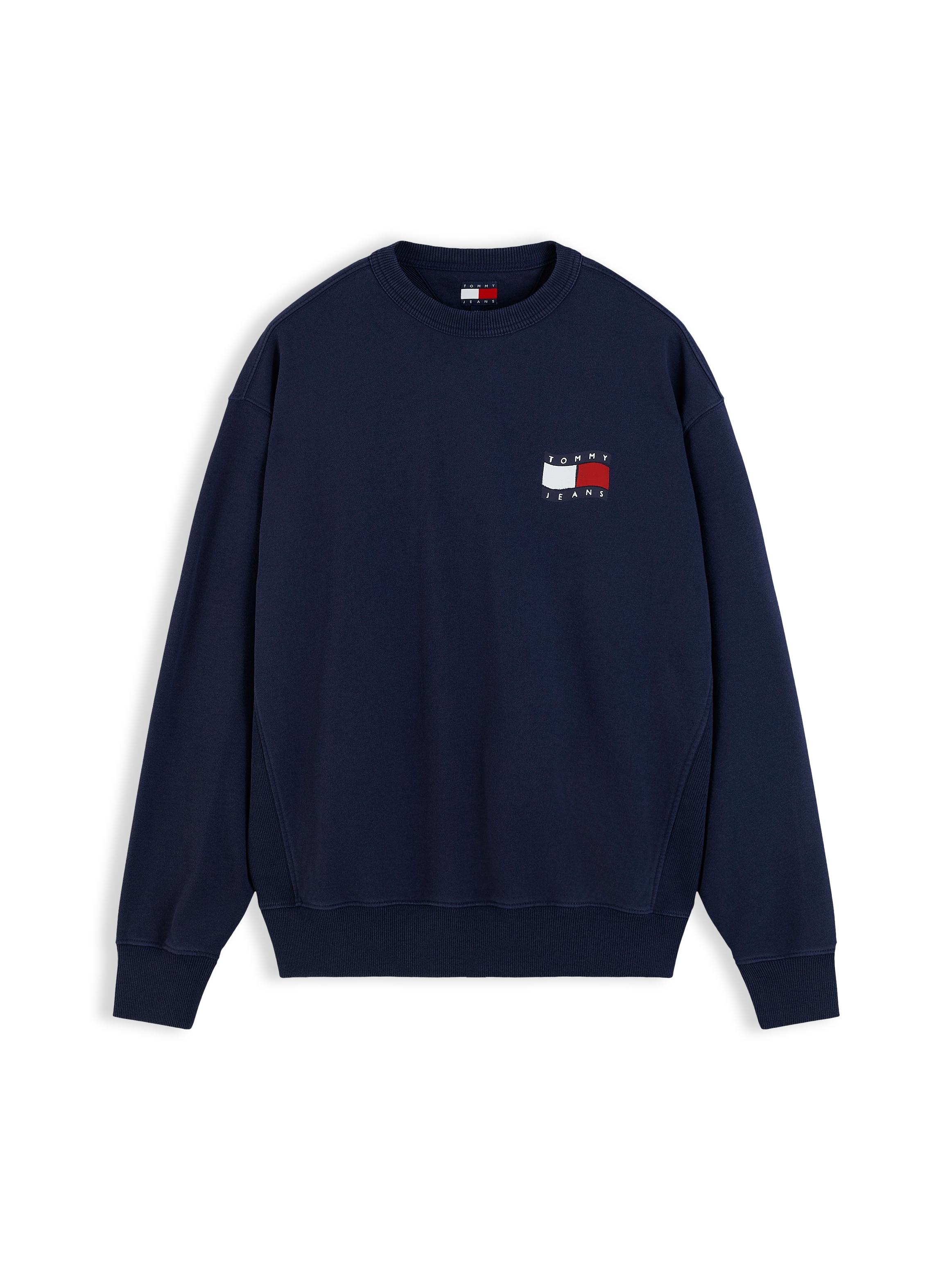 Tommy Jeans Sweatshirt »RELAX WAVY FLAG SWEATSHIRT«, Relaxed fit mit Rundhalsausschnitt
