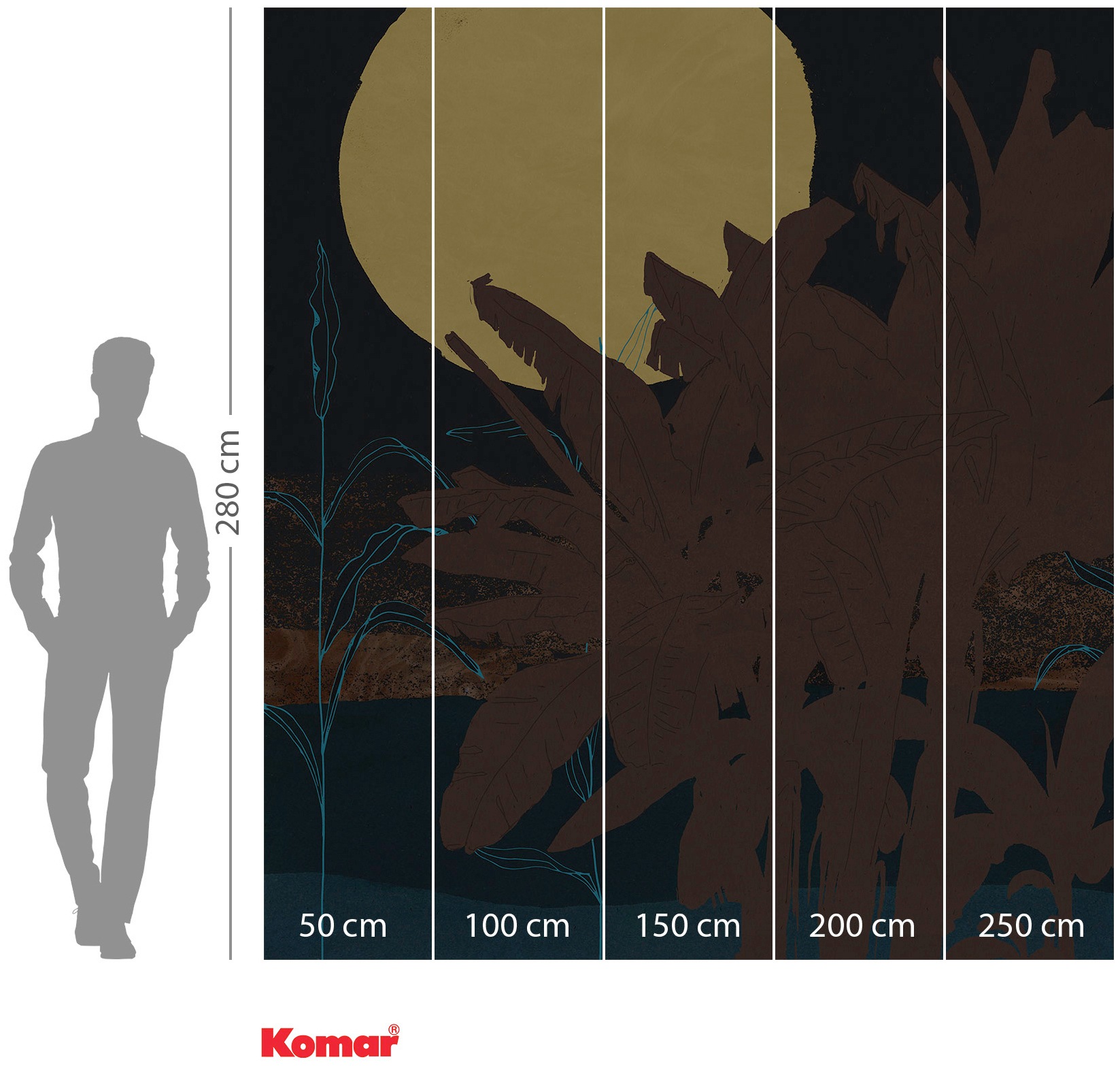 Komar Vliestapete »Digitaldruck Vlies -  Supermoon - Größe 250 x 280 cm« bedruckt glatt Wohnzimmer, Schlafzimmer