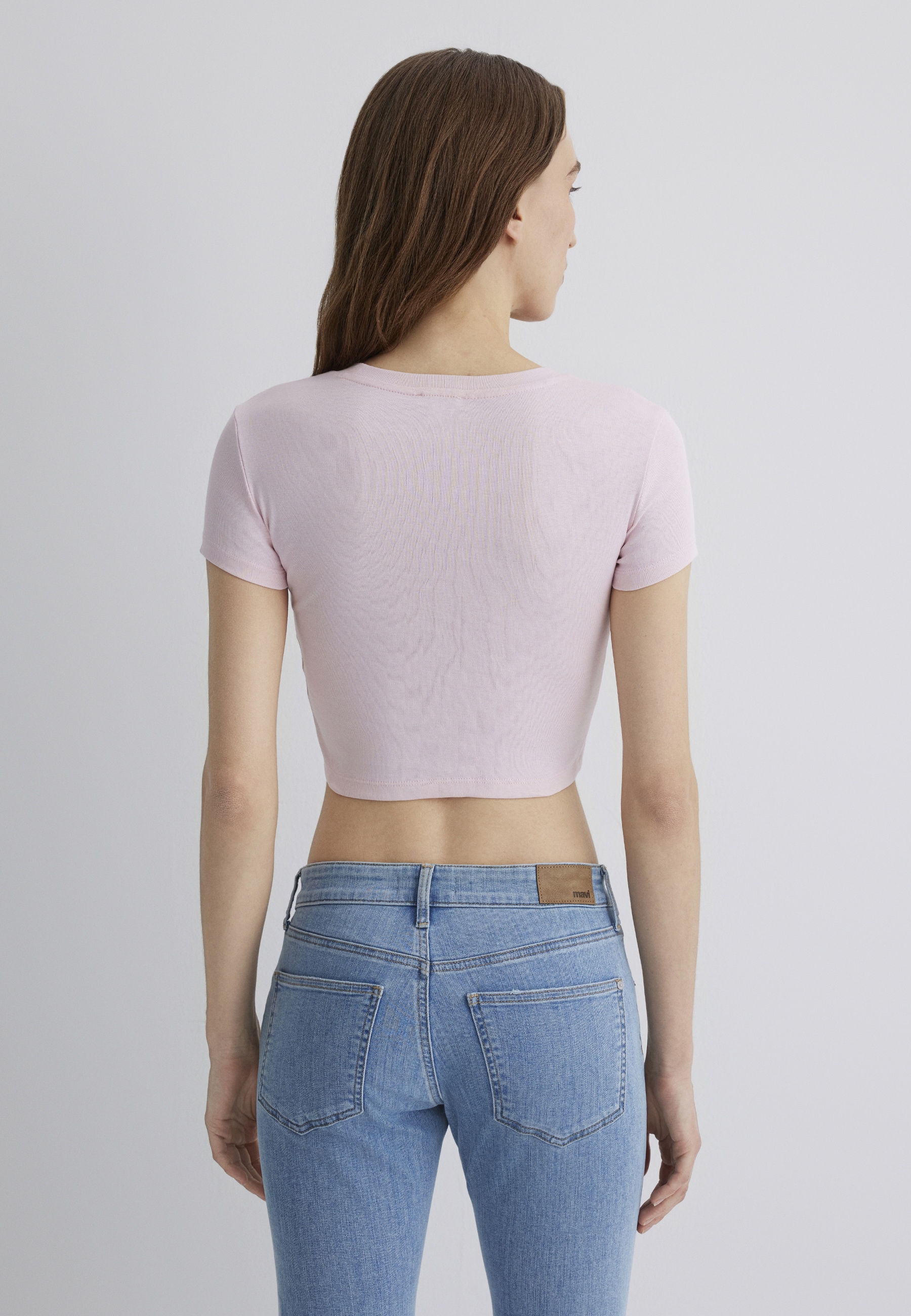 Mavi T-Shirt »CREW NECK BASIC TEE«, Top verkürzt