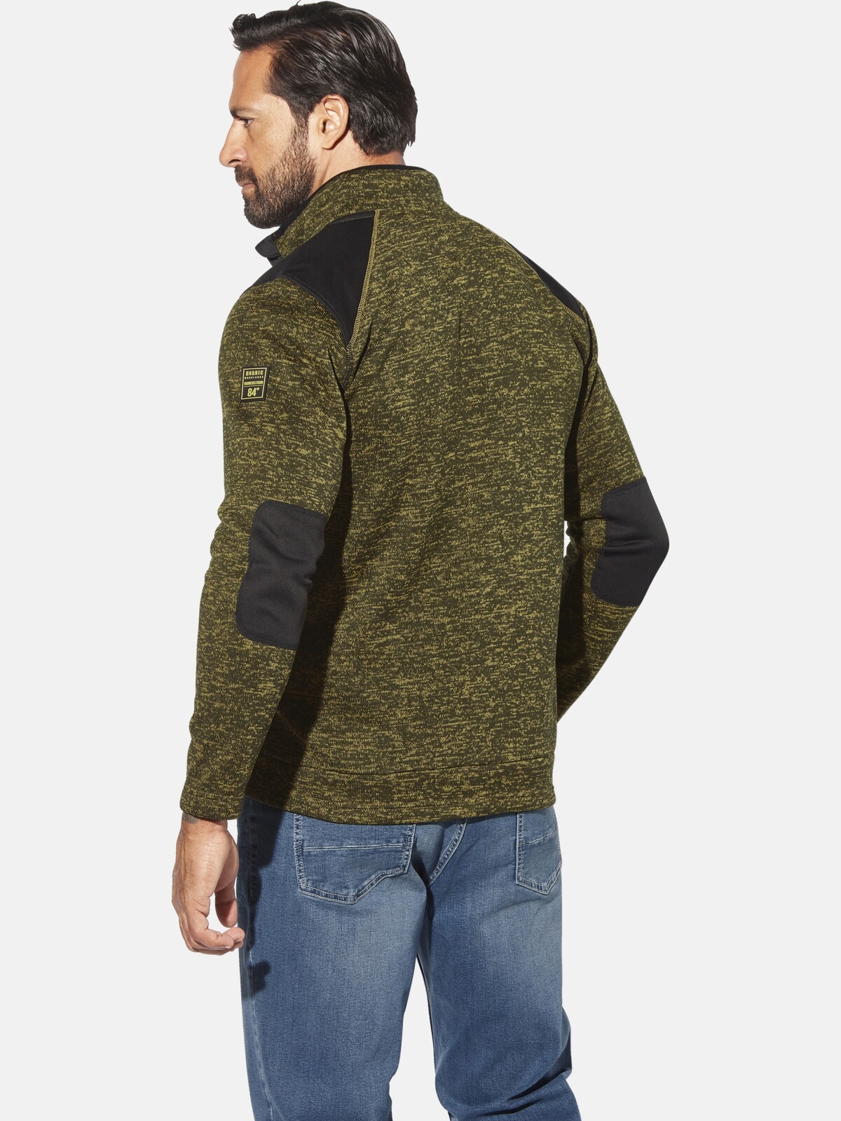 Jan Vanderstorm Halvik Veste en Polaire Maille Bleu 4XL 3