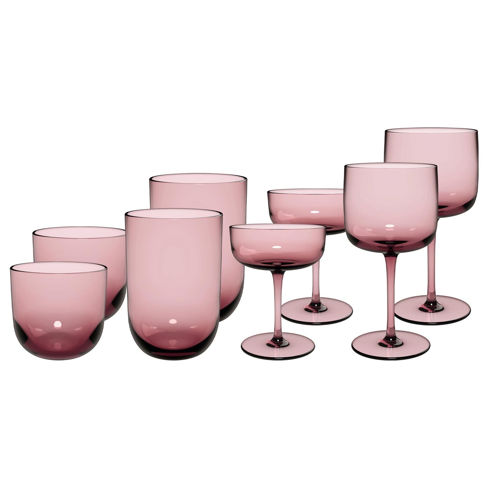 like. by Villeroy & Boch Gläser-Set »Komplett-Gläser-Set Like Glass 8er Set« Handwäsche wird empfohlen