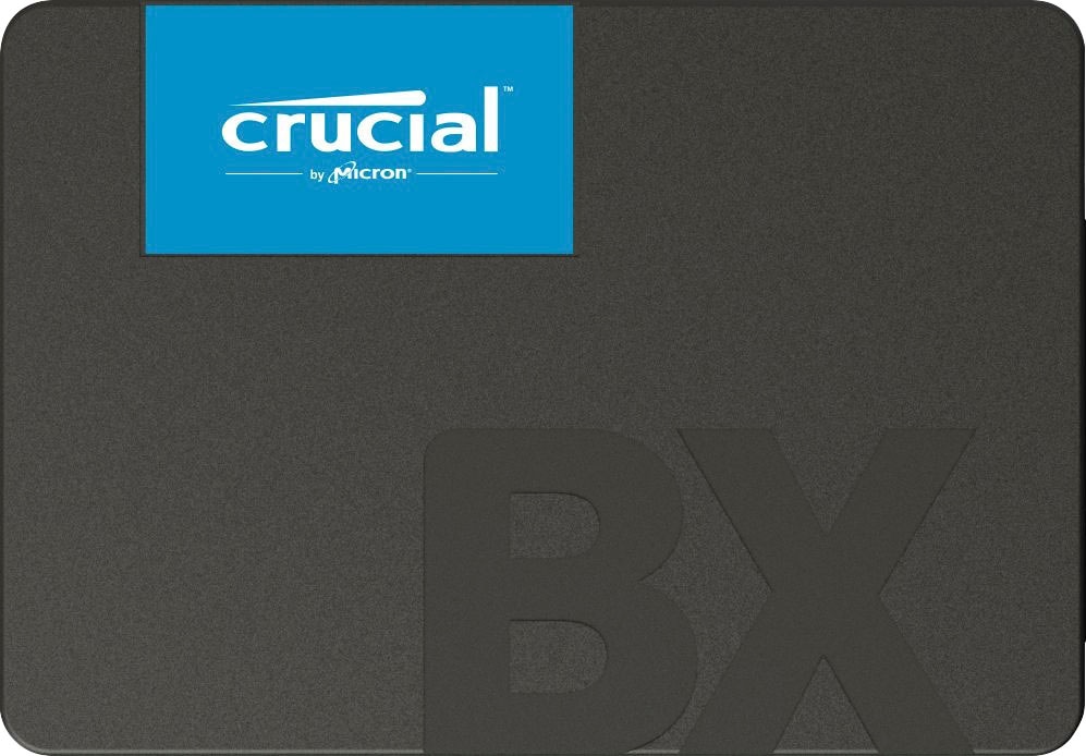CRUCIAL interne SSD "BX500 240GB 3D NAND SATA", 240 GB, Schreibgeschwindigkeitmaximal 500 MB/s Lesegeschwindigkeitmaximal 540 MB/s, schwarz,