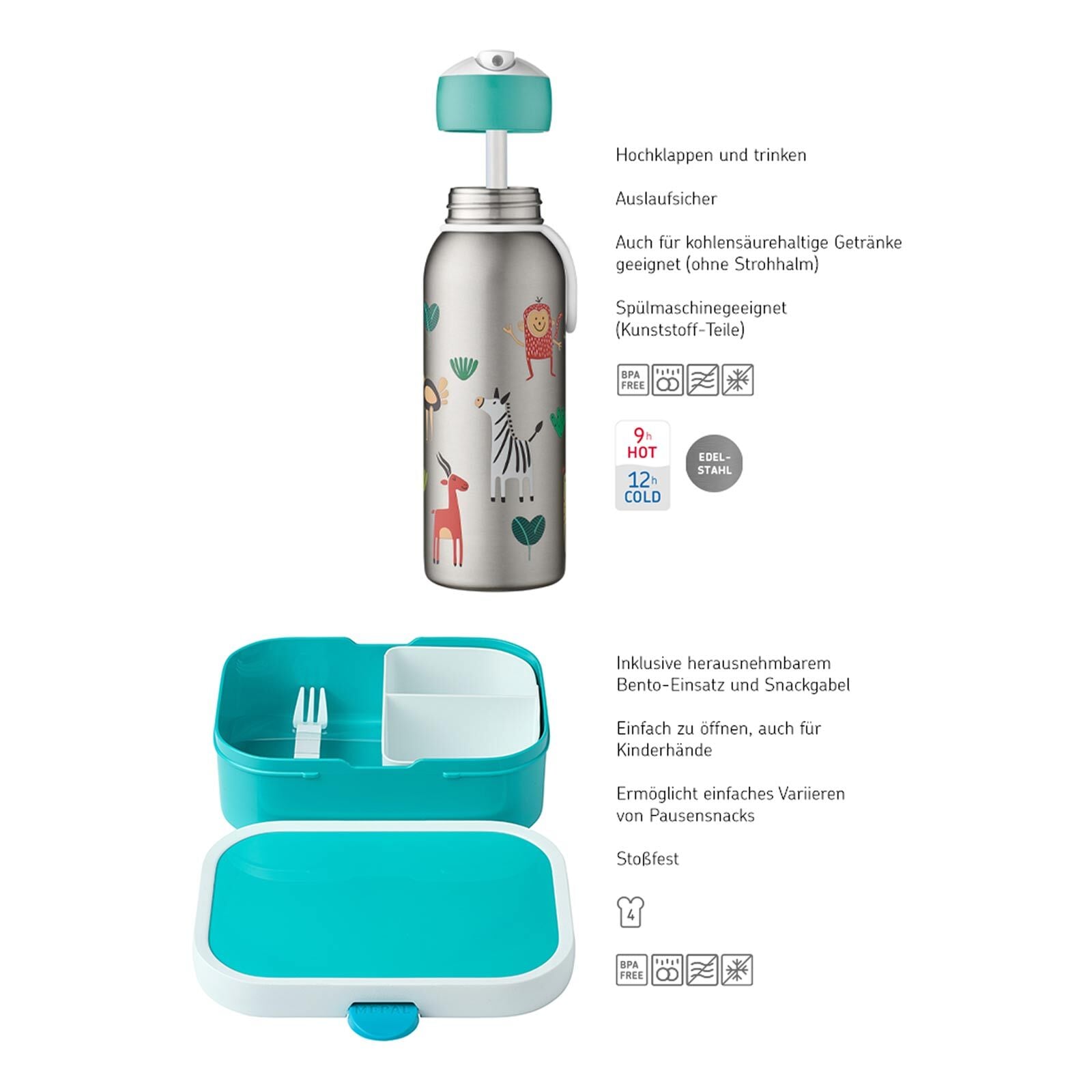 Mepal Lunchbox »Brotdose + Thermoflasche Campus 2er Set«