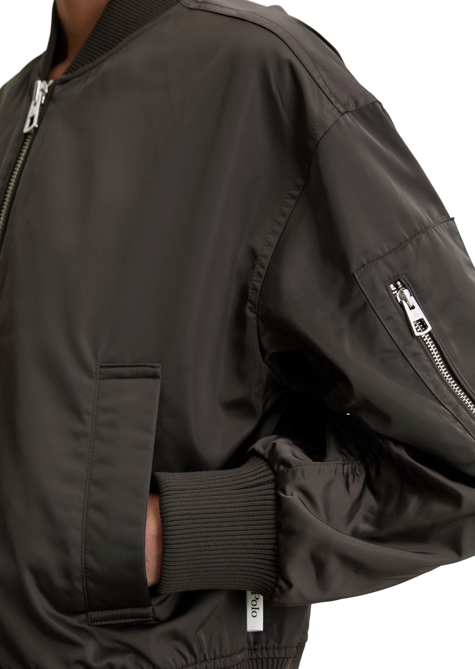 Marc O'Polo Outdoorjacke »aus recyceltem Shiny-Polyester-Twill«, ohne Kapuze