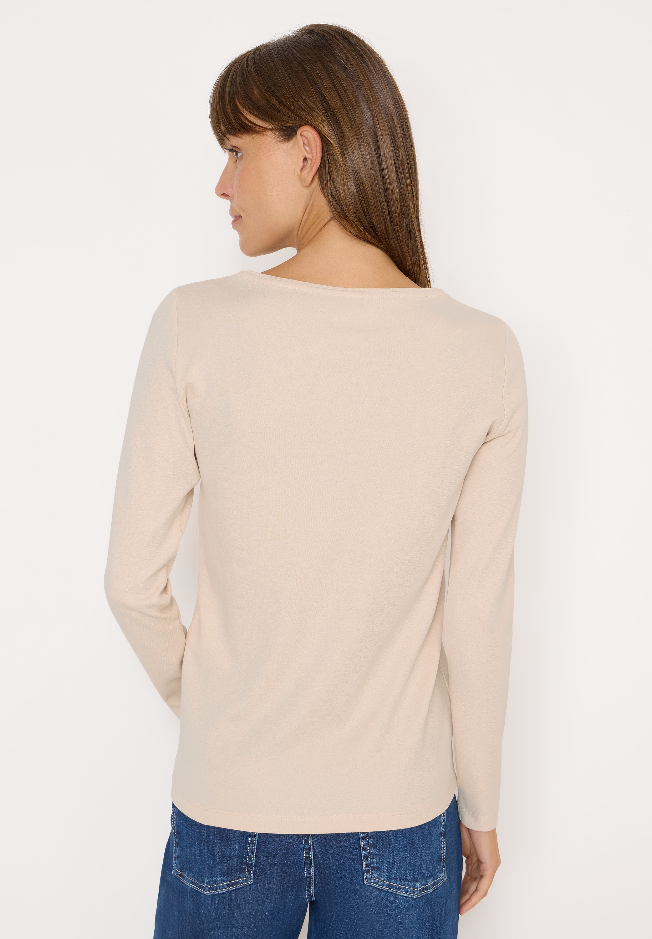 Cecil Langarmshirt aus reiner Baumwolle günstig online kaufen