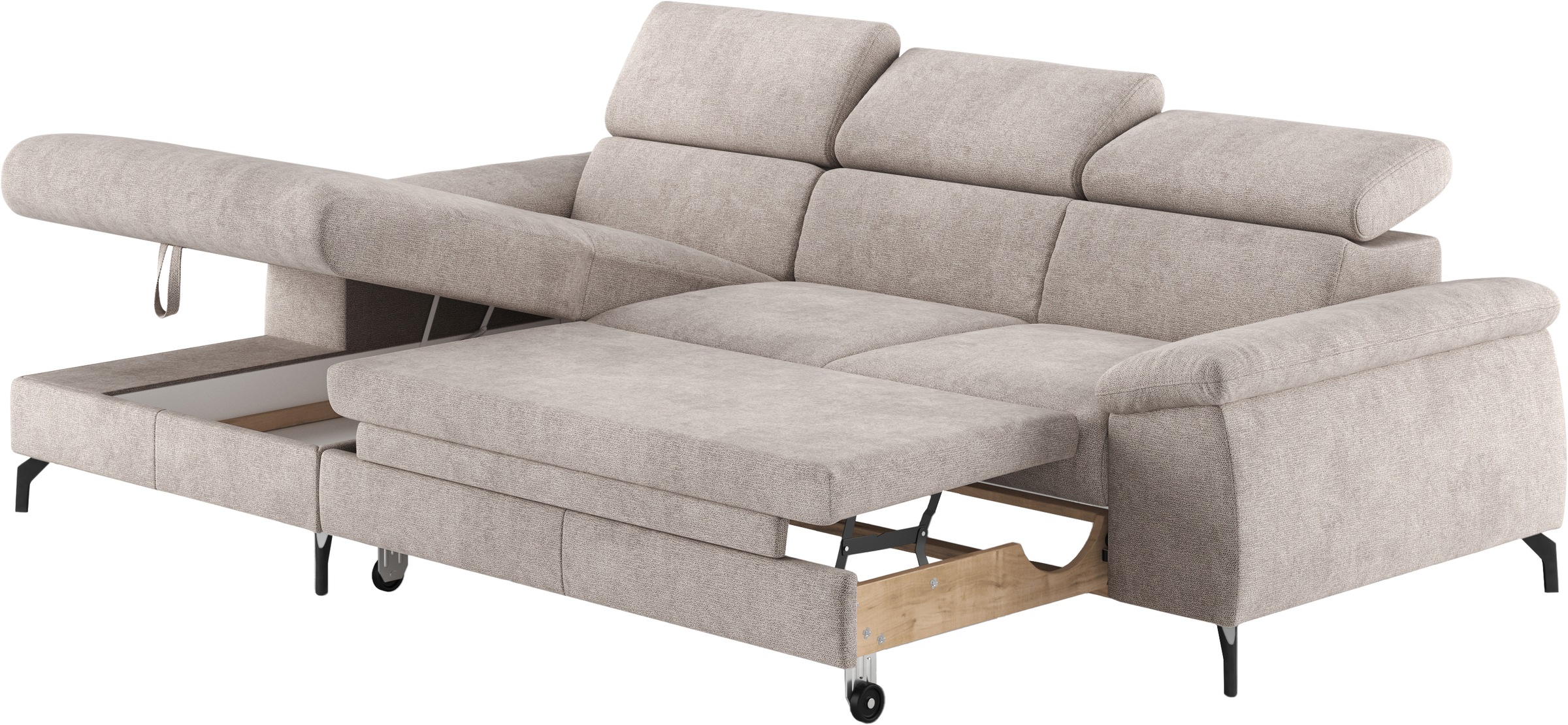 COTTA Ecksofa »Kitty L-Form«, mit Kopfteilverstellung, wahlweise mit Bettfunktion & Bettkasten