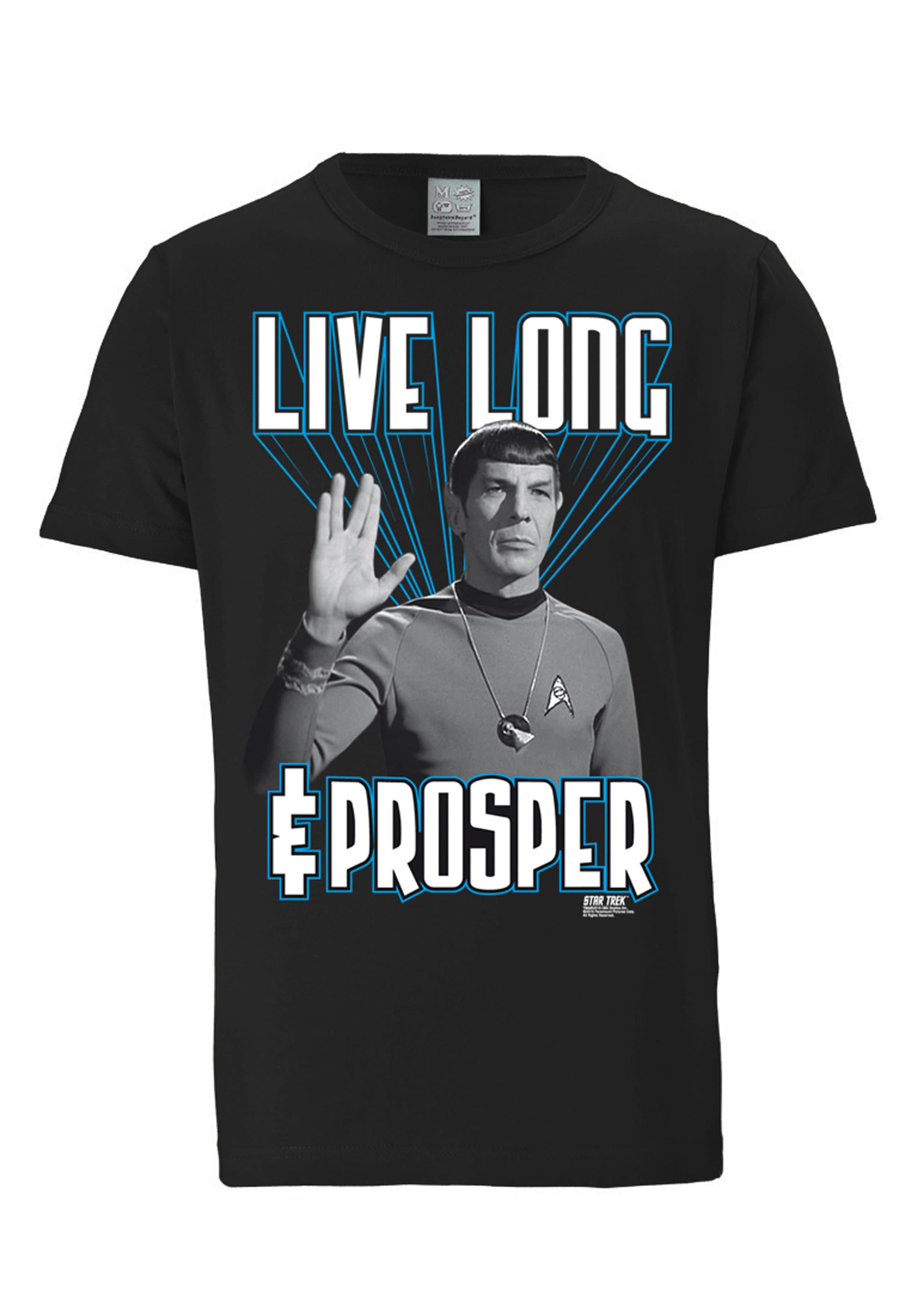 LOGOSHIRT T-Shirt »Star Trek - Spock, Live Long«, mit lizenziertem Print