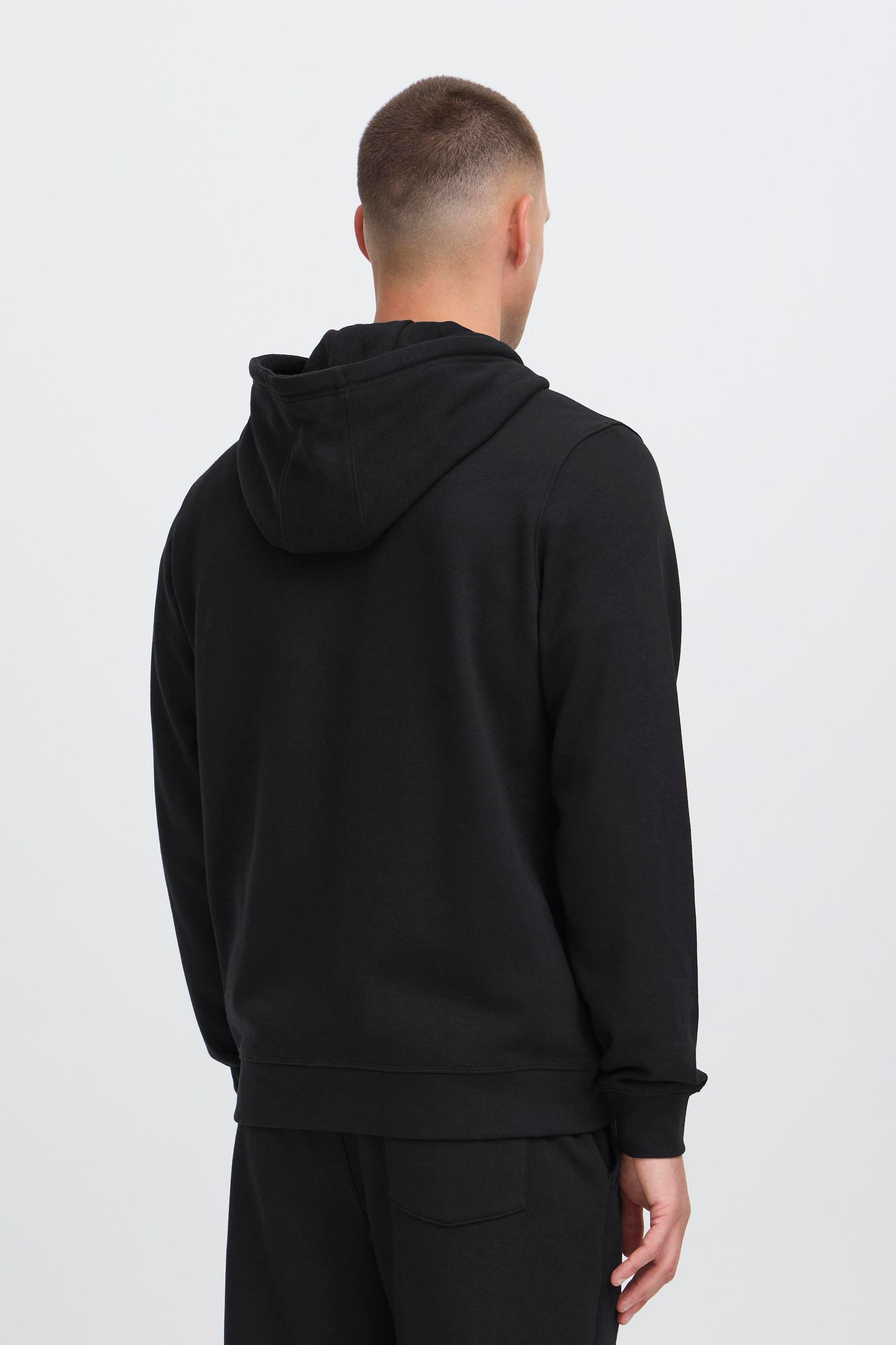 Kapuzensweatjacke BLEND "BHPoelle", Herren, Gr. XXL, schwarz, Sweatware, 60% Baumwolle, 40% Polyester, unifarben, normal normal, ohne Ausschnitt, Rippbündchen, Sweatjacken, Gemütliche Sweatjacke mit Kapuze 6