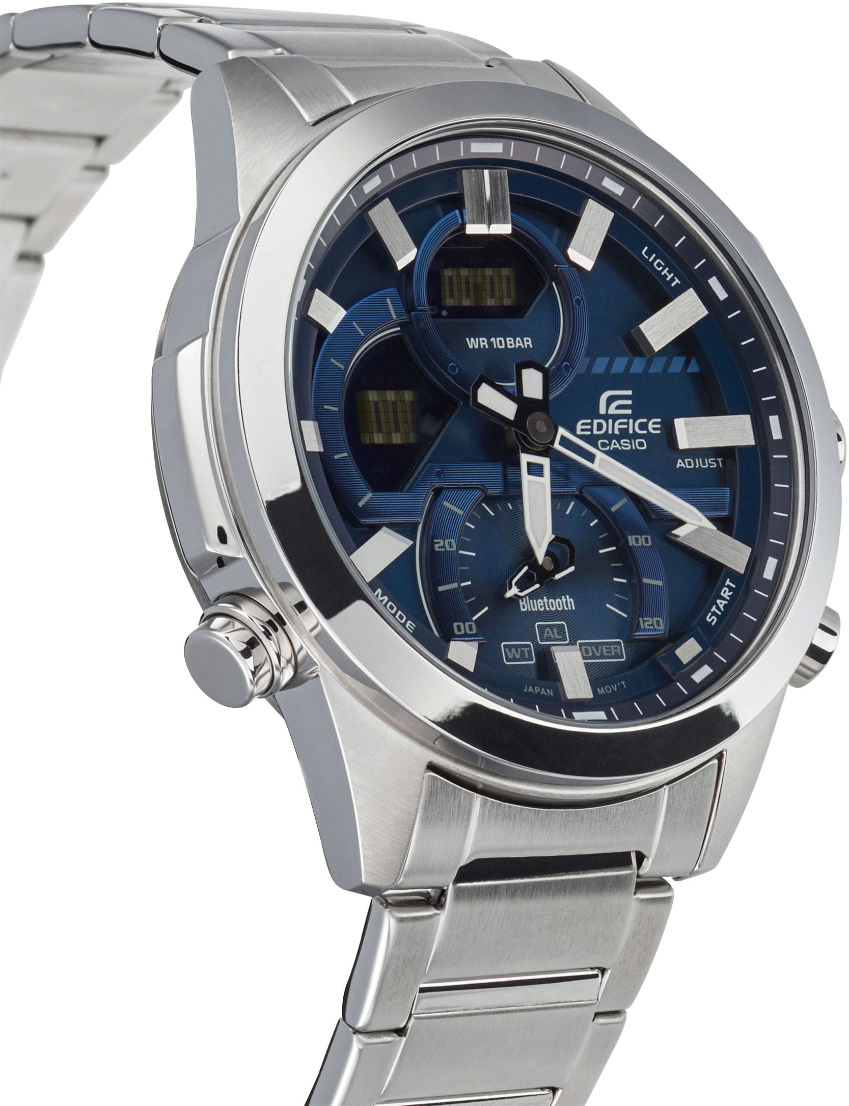 CASIO EDIFICE Smartwatch, Armbanduhr, Herrenuhr, Bluetooth, Stoppfunktion, Weltzeit, digital)